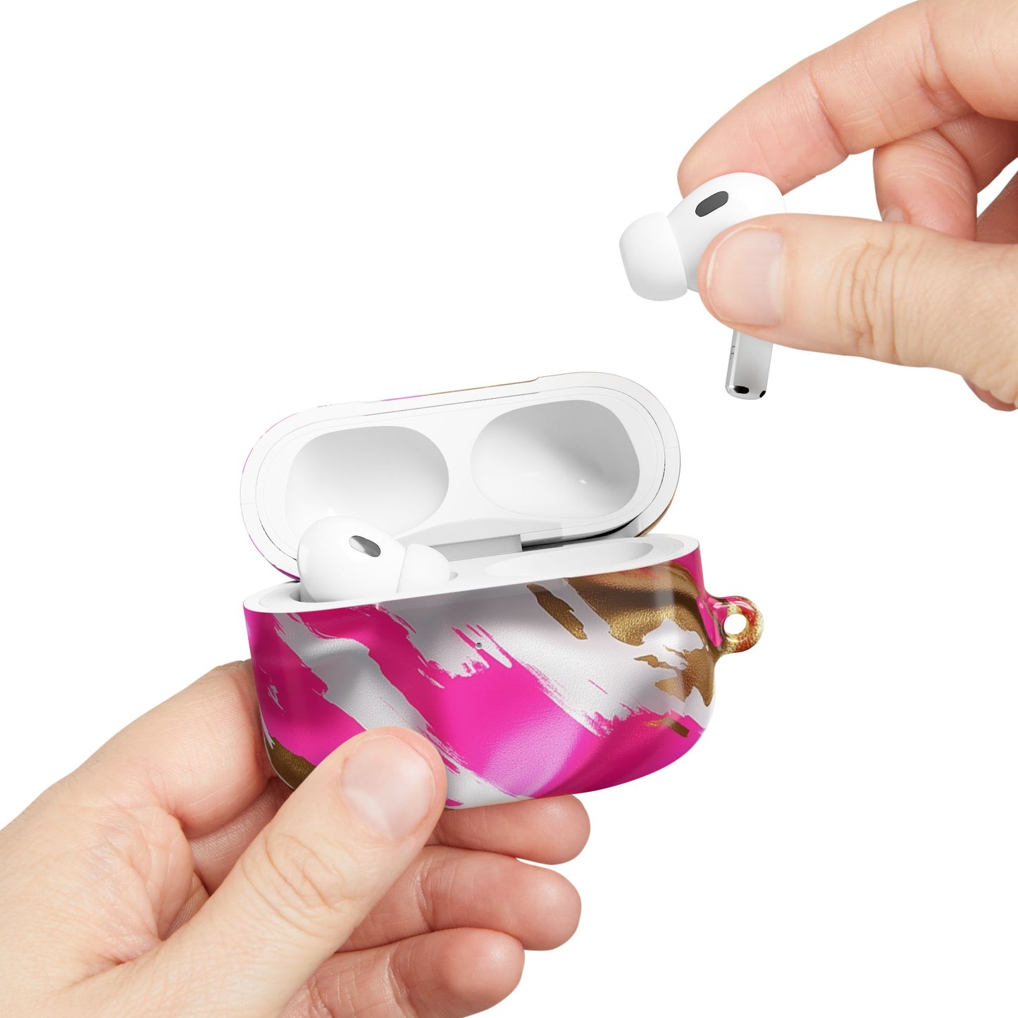 Chic Pink & Gold AirPod Case