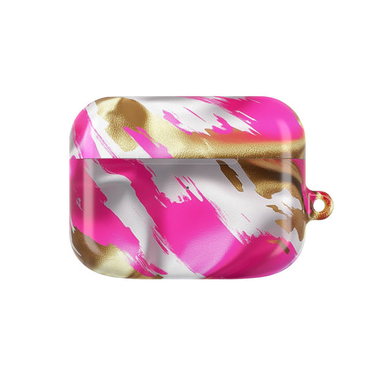 Chic Pink & Gold AirPod Case