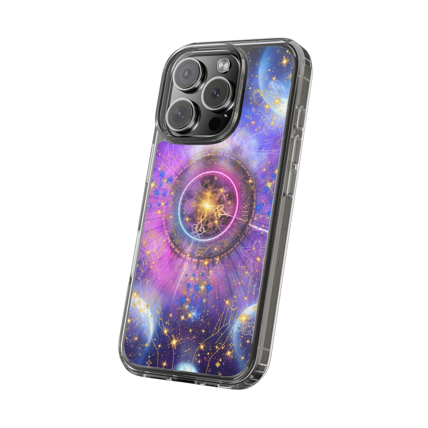 Stardust Dreams Clear iPhone Case – Magical Galaxy Art for Astrology Lovers