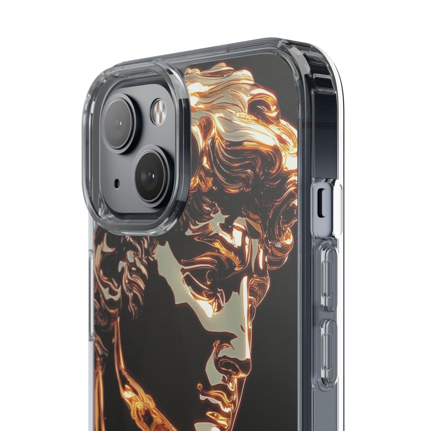 Gold David Sculpture Phone Case – Renaissance Inspired Luxury Art Design