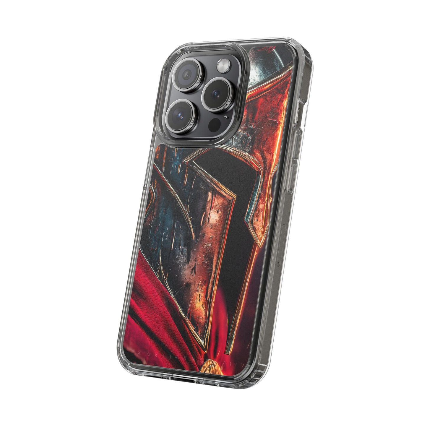 Battle Ready Clear Phone Case - Heroic Spartan Design