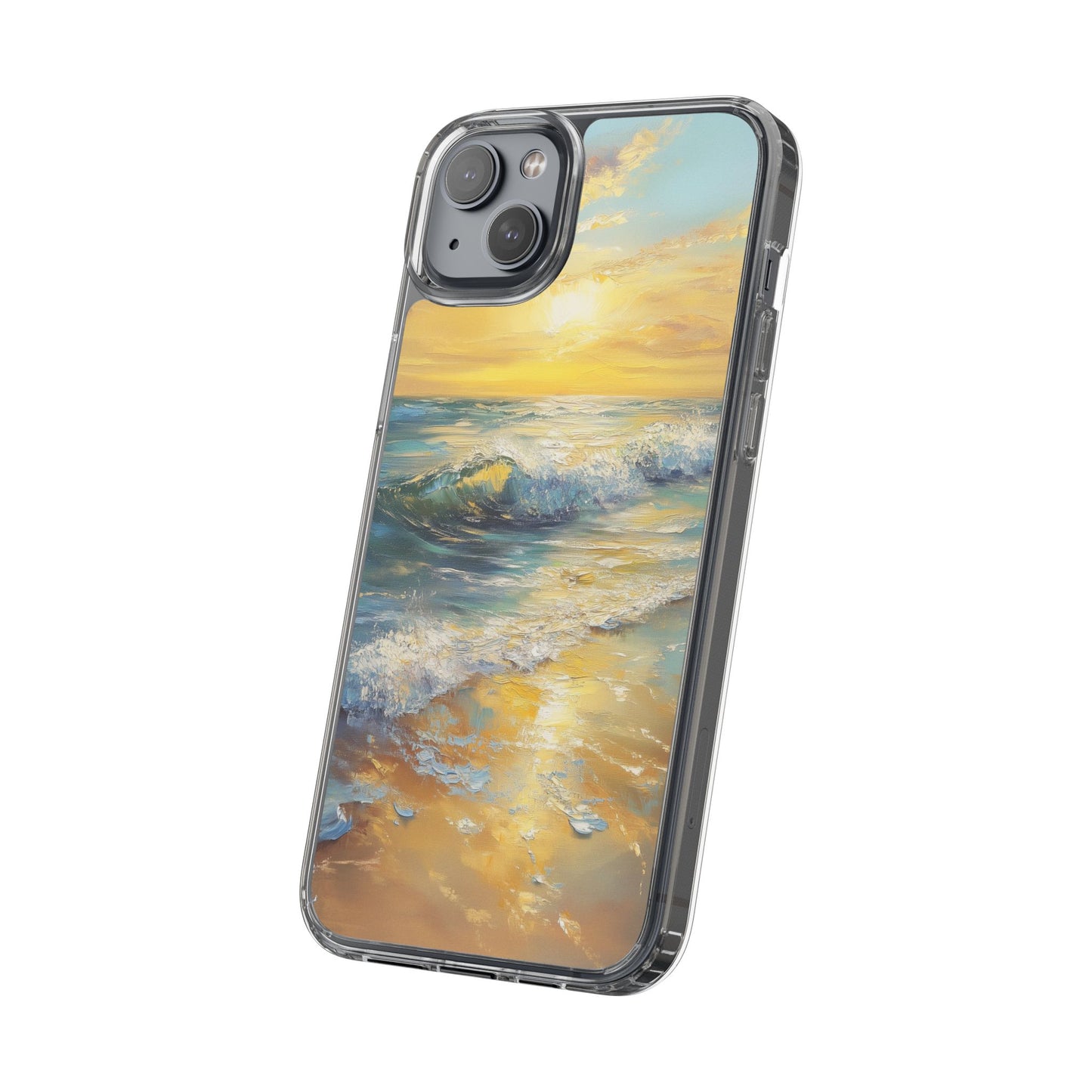Ocean Sunset Clear iPhone Case – Radiant Coastal Glow with Vibrant Horizon Hues