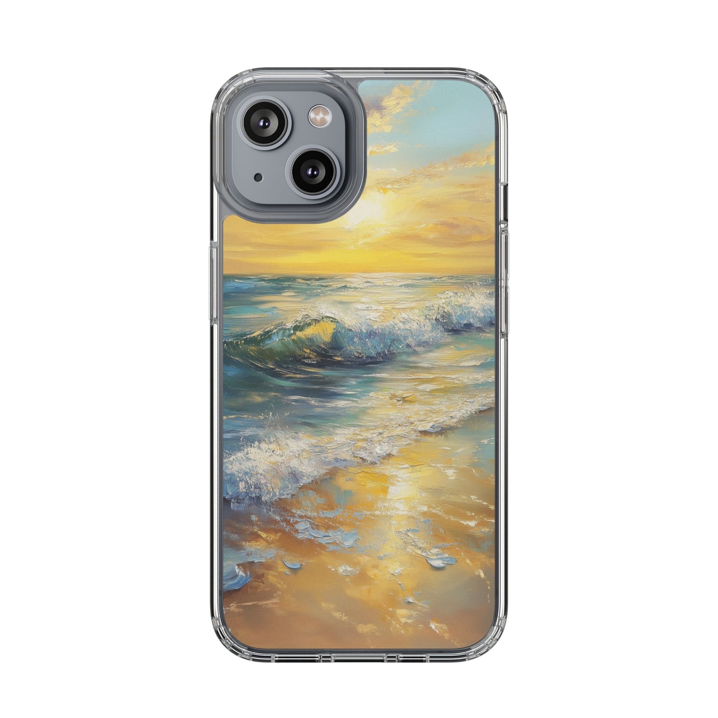 Ocean Sunset Clear iPhone Case – Radiant Coastal Glow with Vibrant Horizon Hues