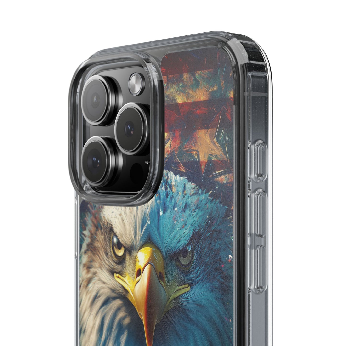 USA Eagle Design Clear Phone Case - Patriotic and Stylish