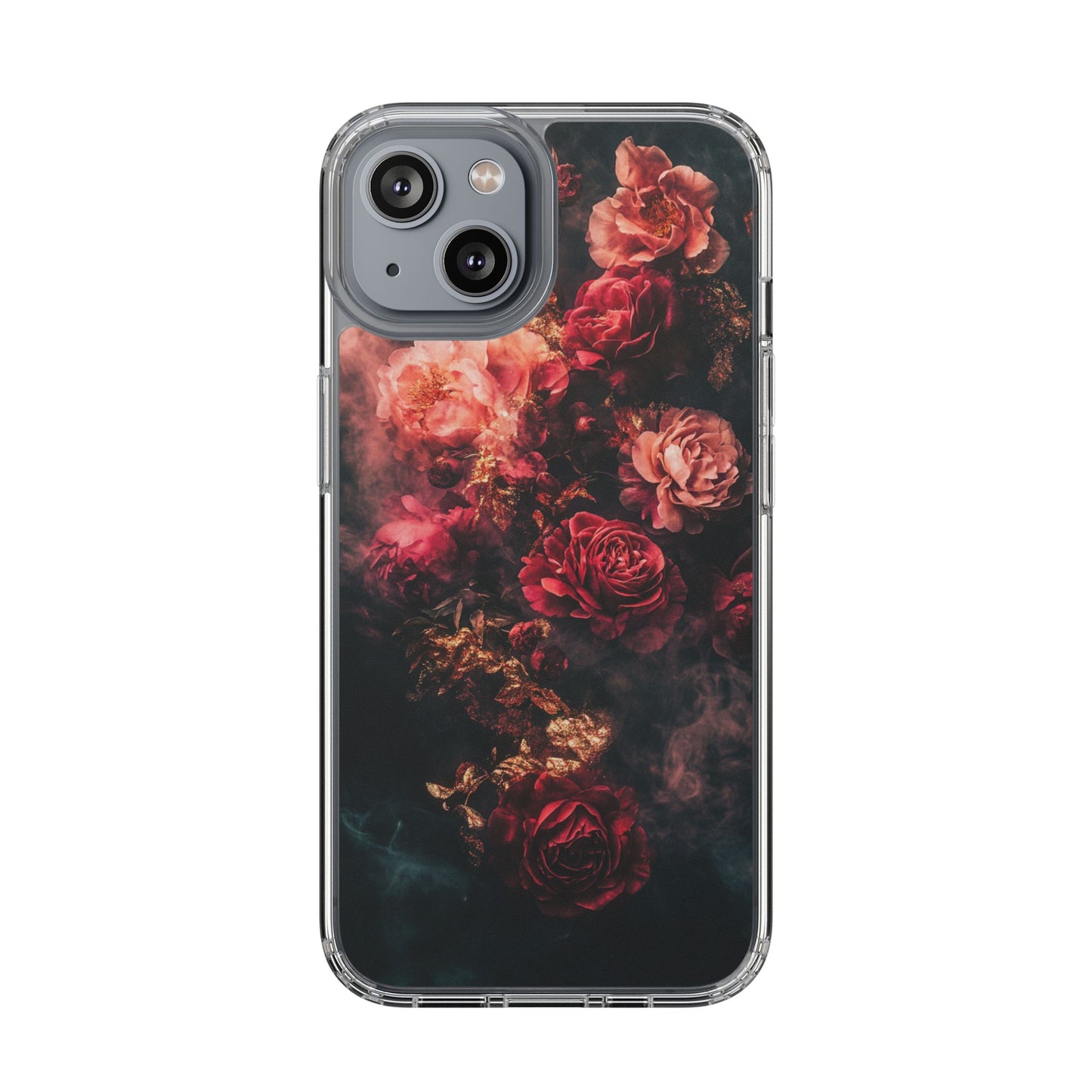 Floral Elegance Clear iPhone Case – Delicate Rose Design with Timeless Charm