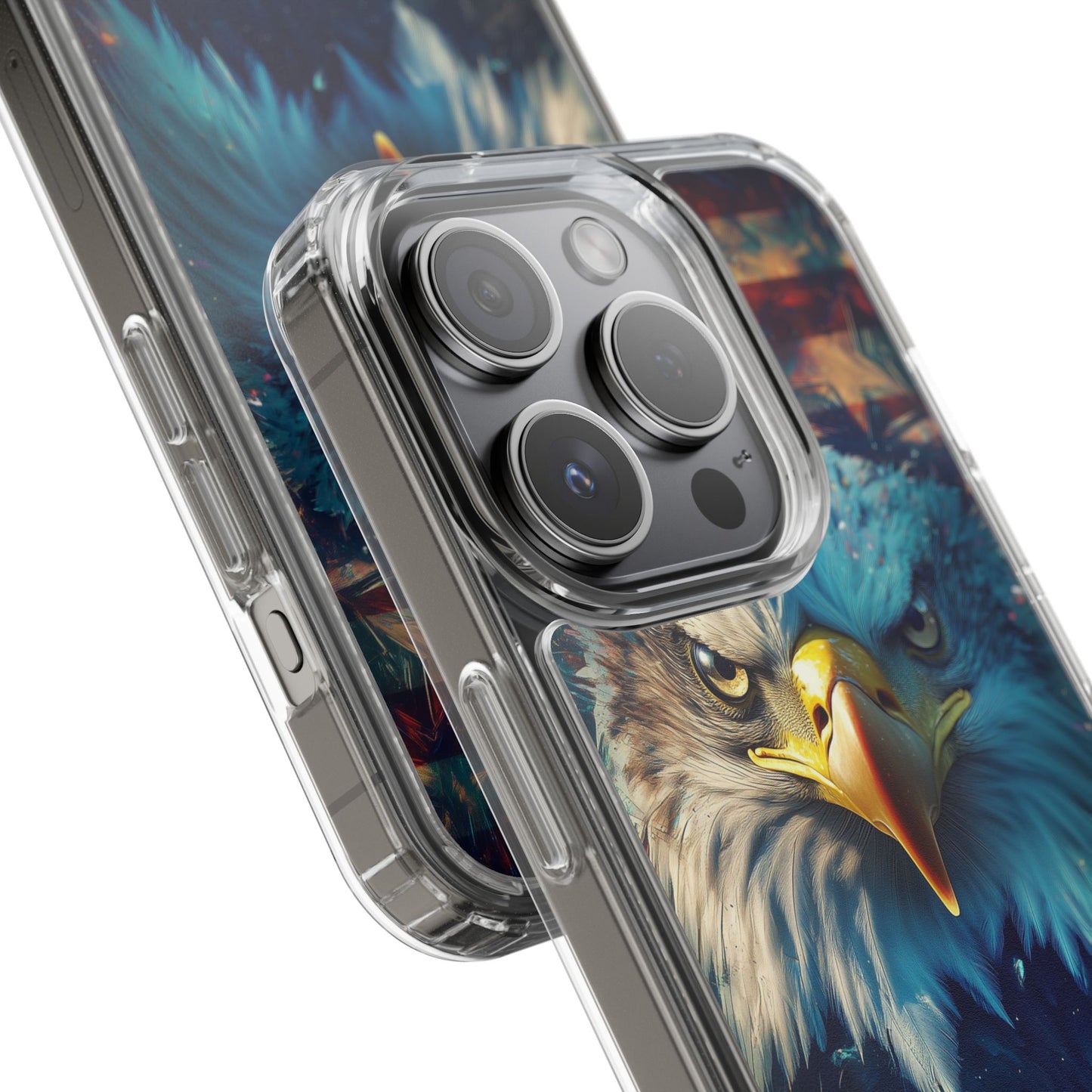 USA Eagle Design Clear Phone Case - Patriotic and Stylish