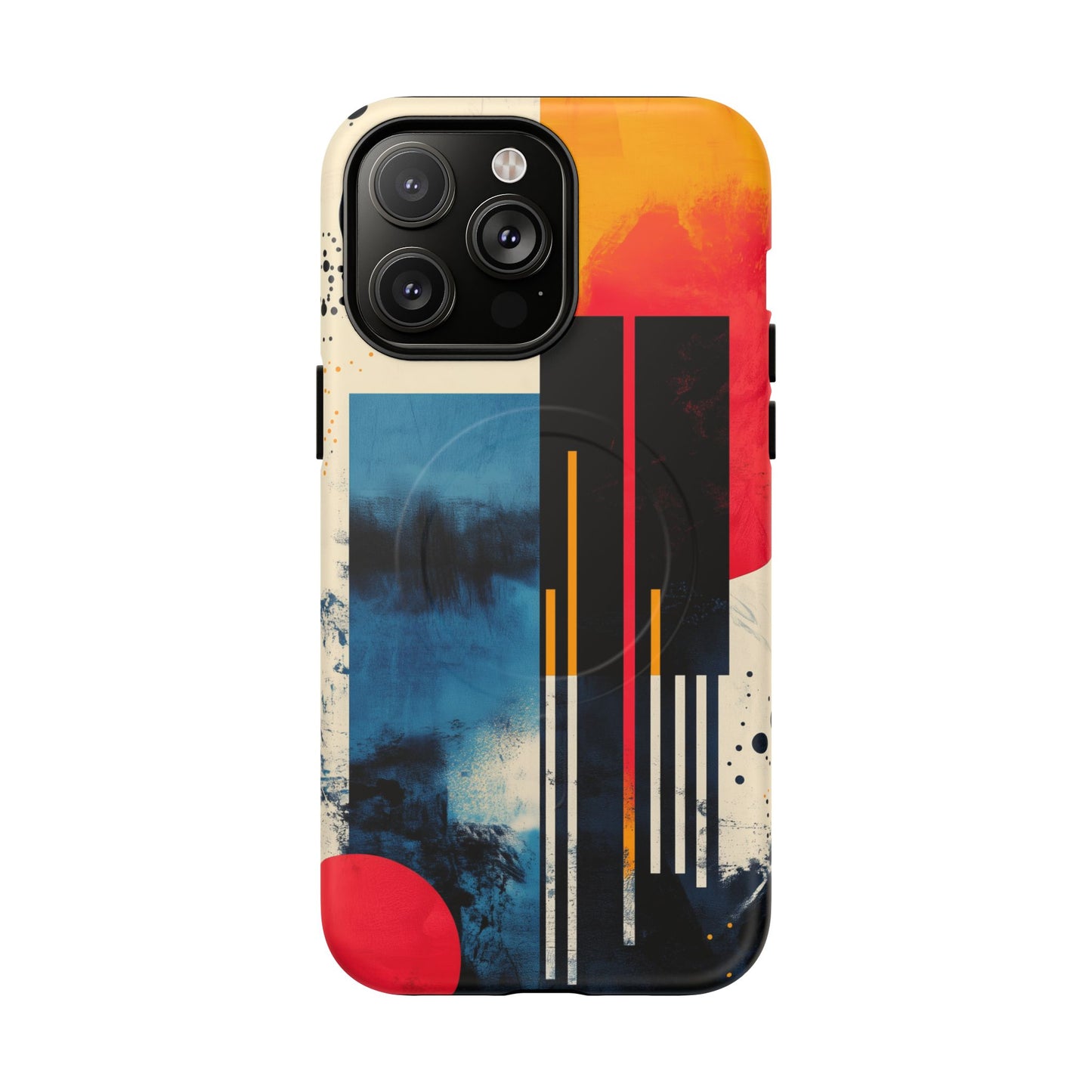 Abstract Tough Magnetic Phone Case - Colorful Geometric Design