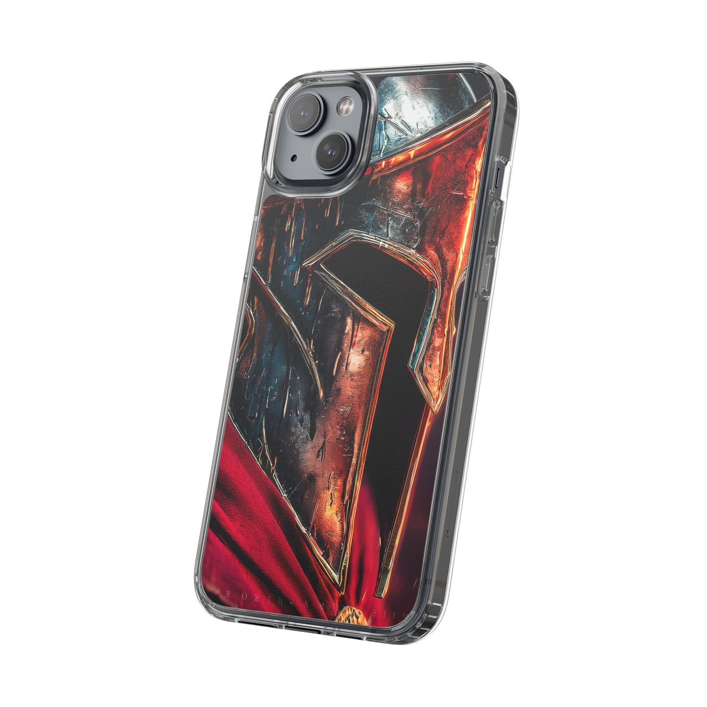 Battle Ready Clear Phone Case - Heroic Spartan Design