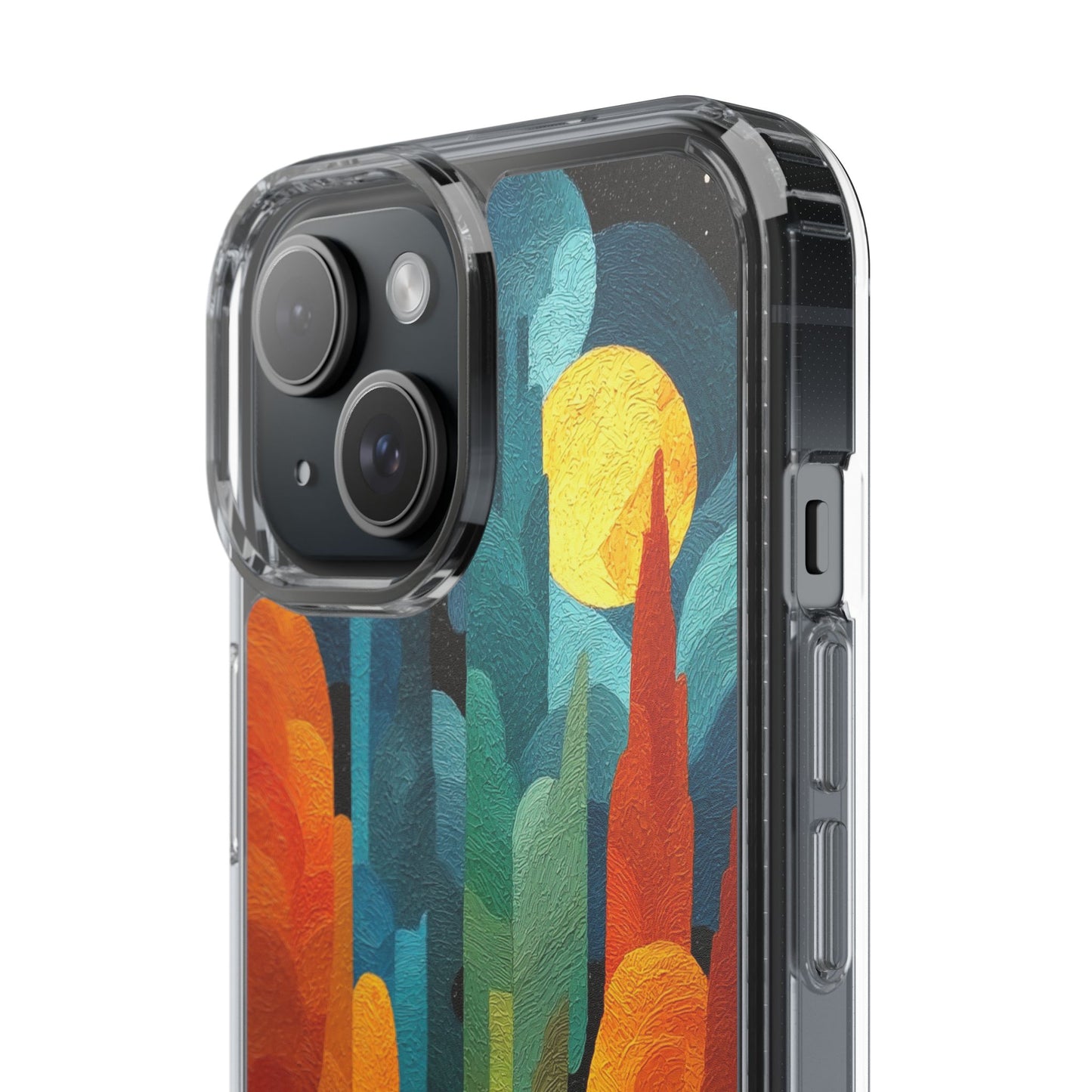 Vibrant Deep Art Landscape Phone Case - Clear Protective Cover for Nature Lovers
