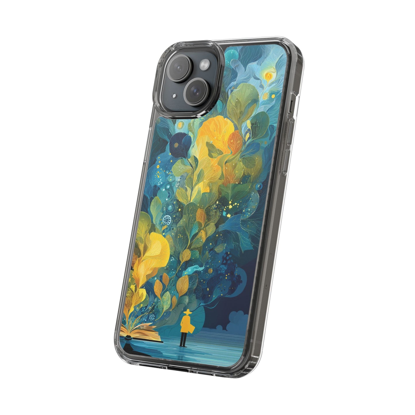 Artistic Reader Clear Phone Case - Design for Creative Souls
