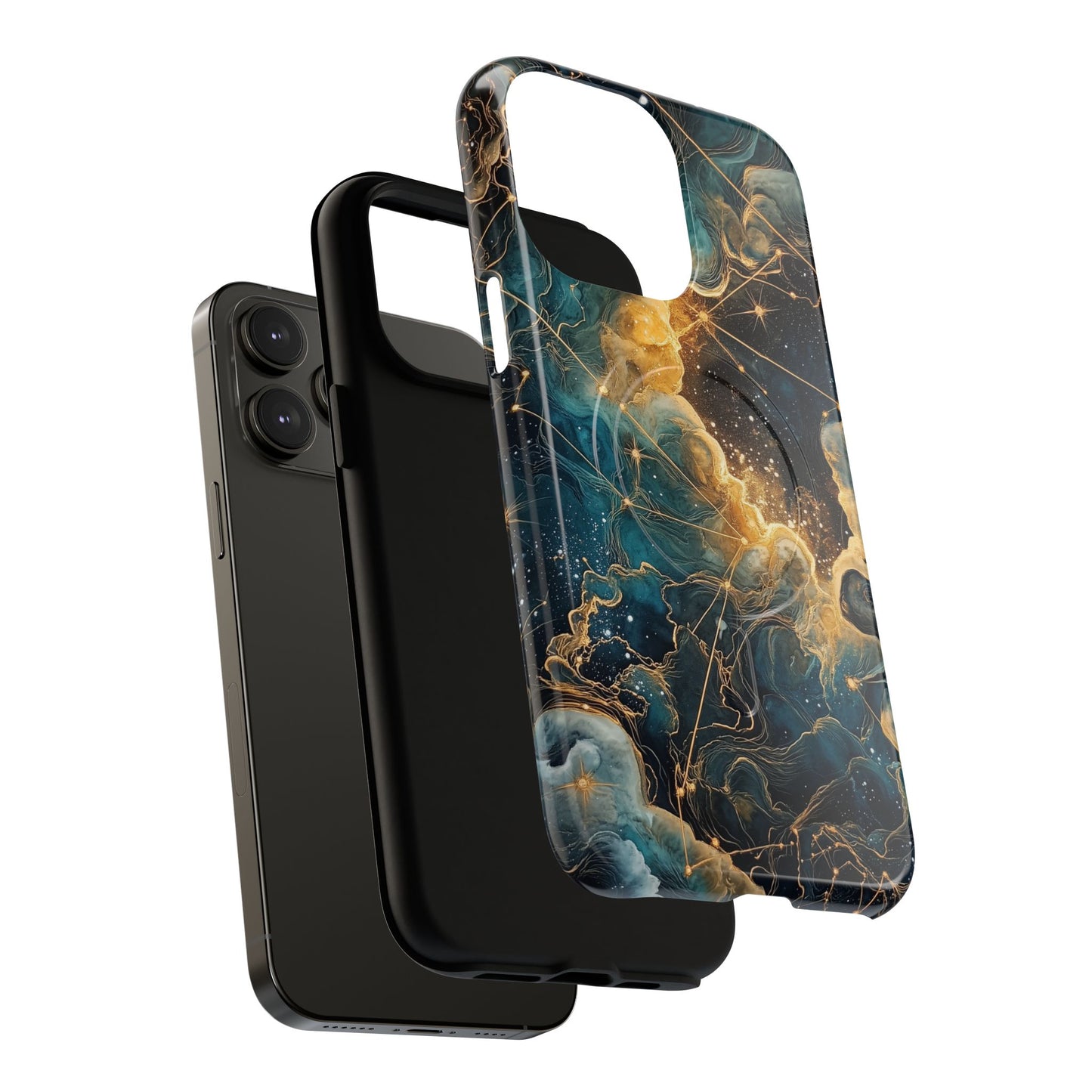 Cosmic Tough Magnetic iPhone Case - Nebula Design, Durable Protection