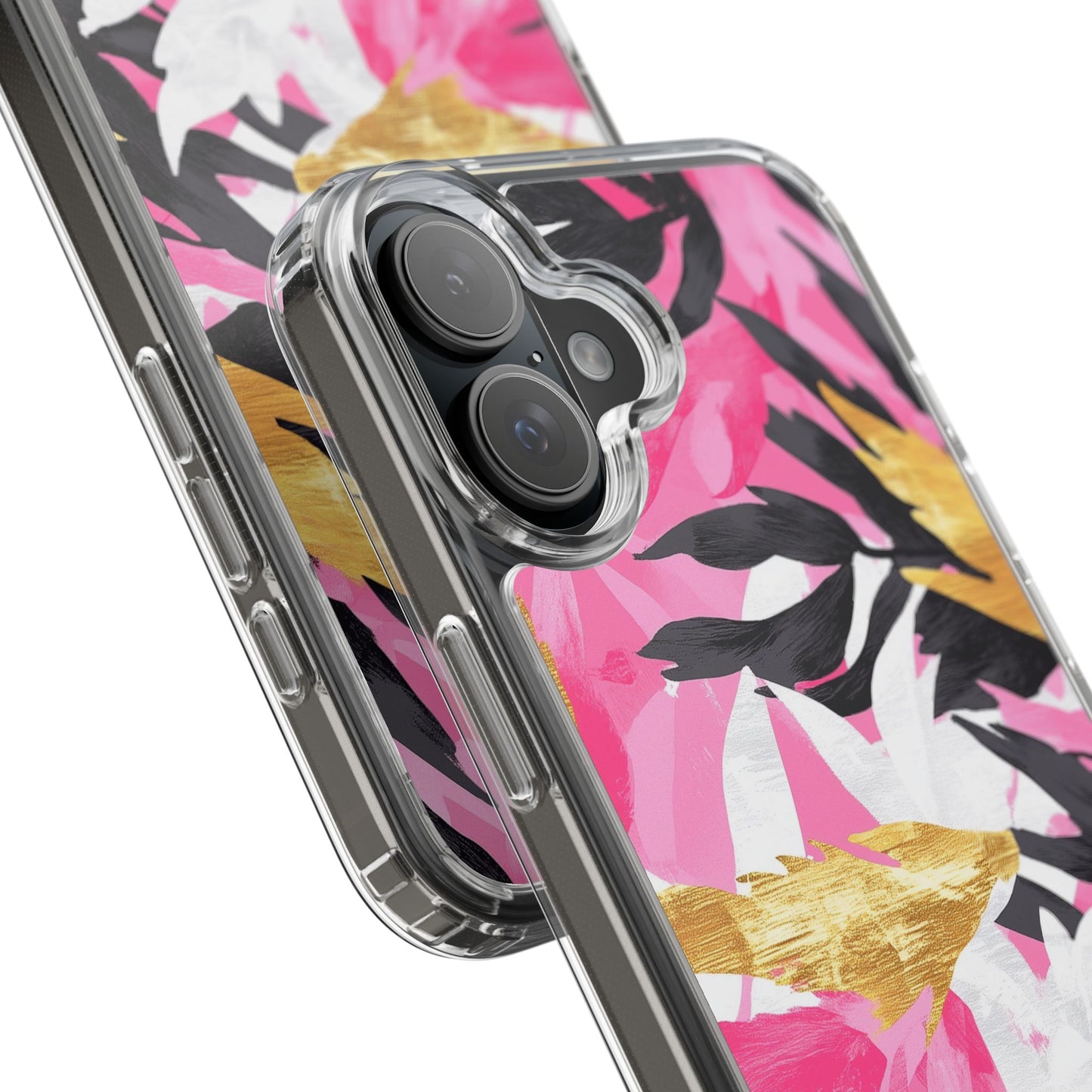 Floral Clear iPhone Case - Stylish Protection with Colorful Design