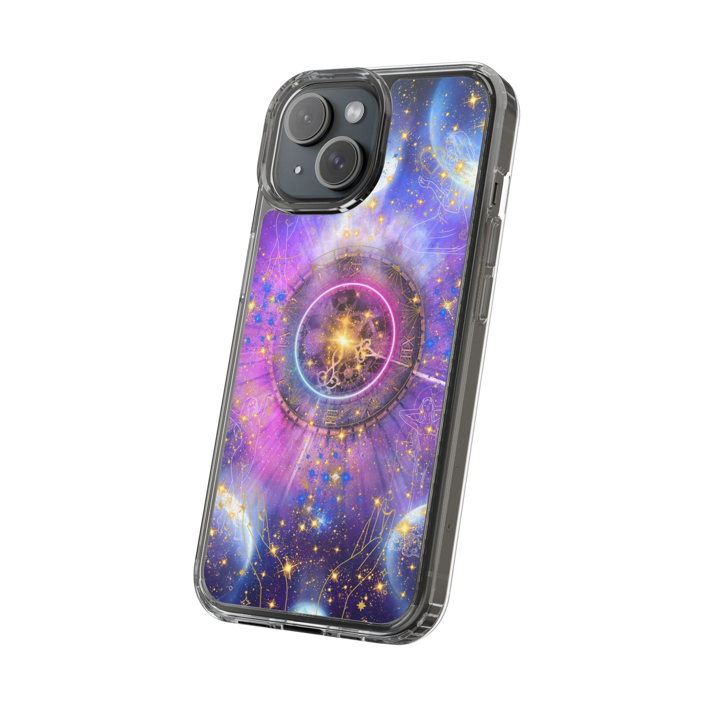 Stardust Dreams Clear iPhone Case – Magical Galaxy Art for Astrology Lovers