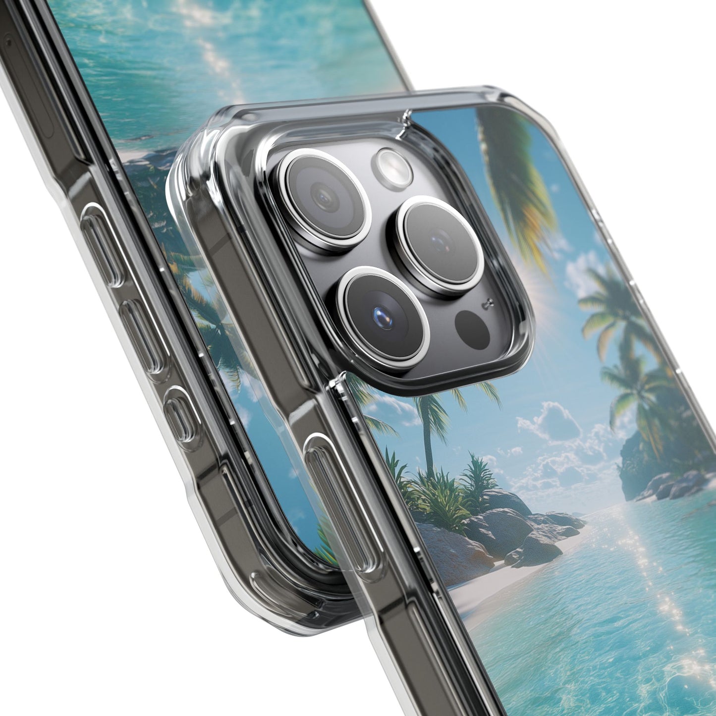 Tropical Paradise Magnetic Clear Impact iPhone Case