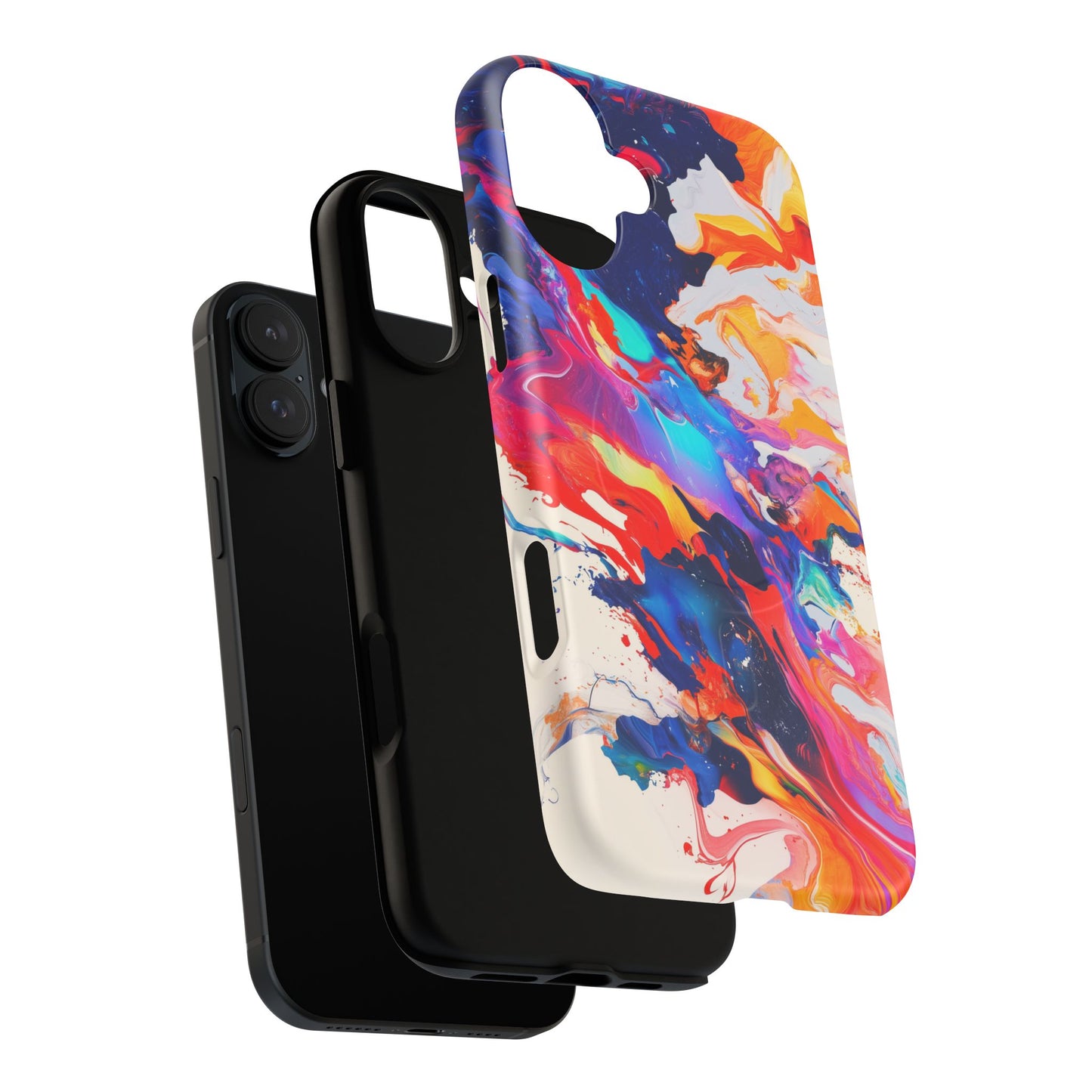 Vibrant Tough Magnetic Case - Color Splash Design for iPhone