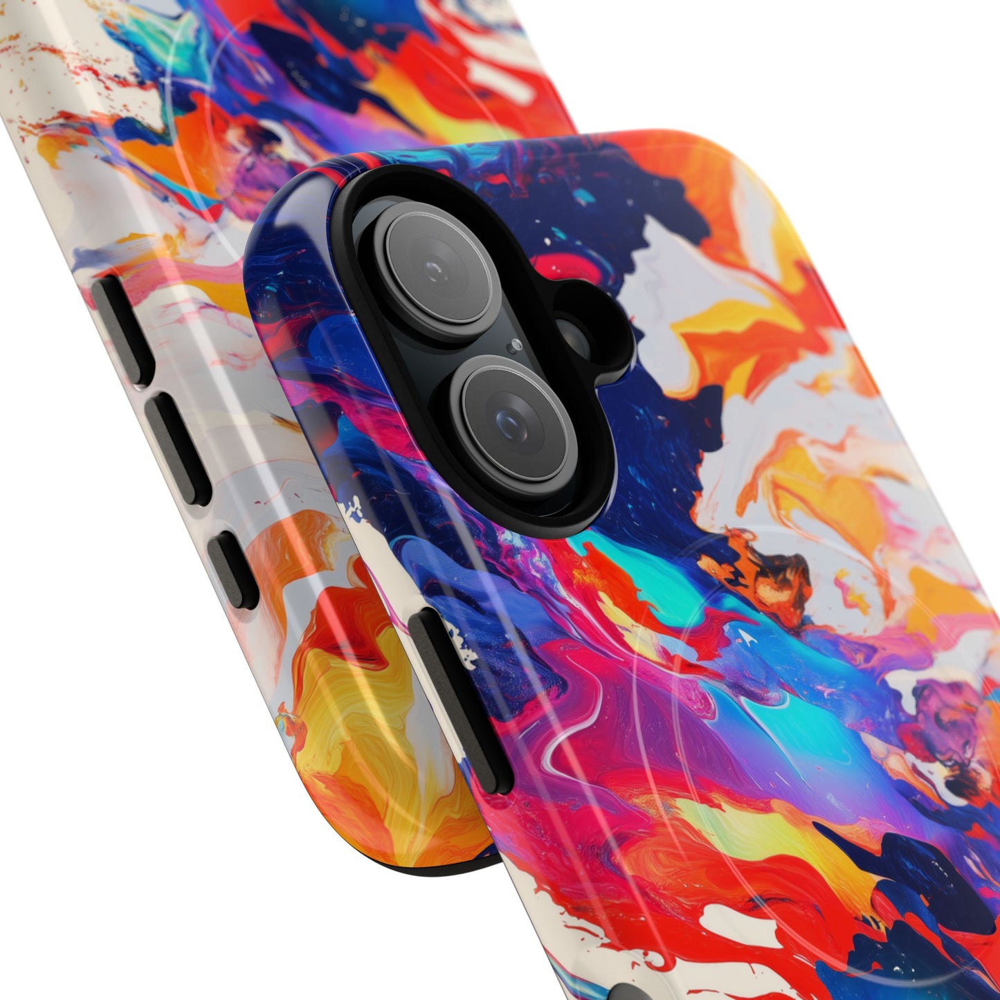 Vibrant Tough Magnetic Case - Color Splash Design for iPhone