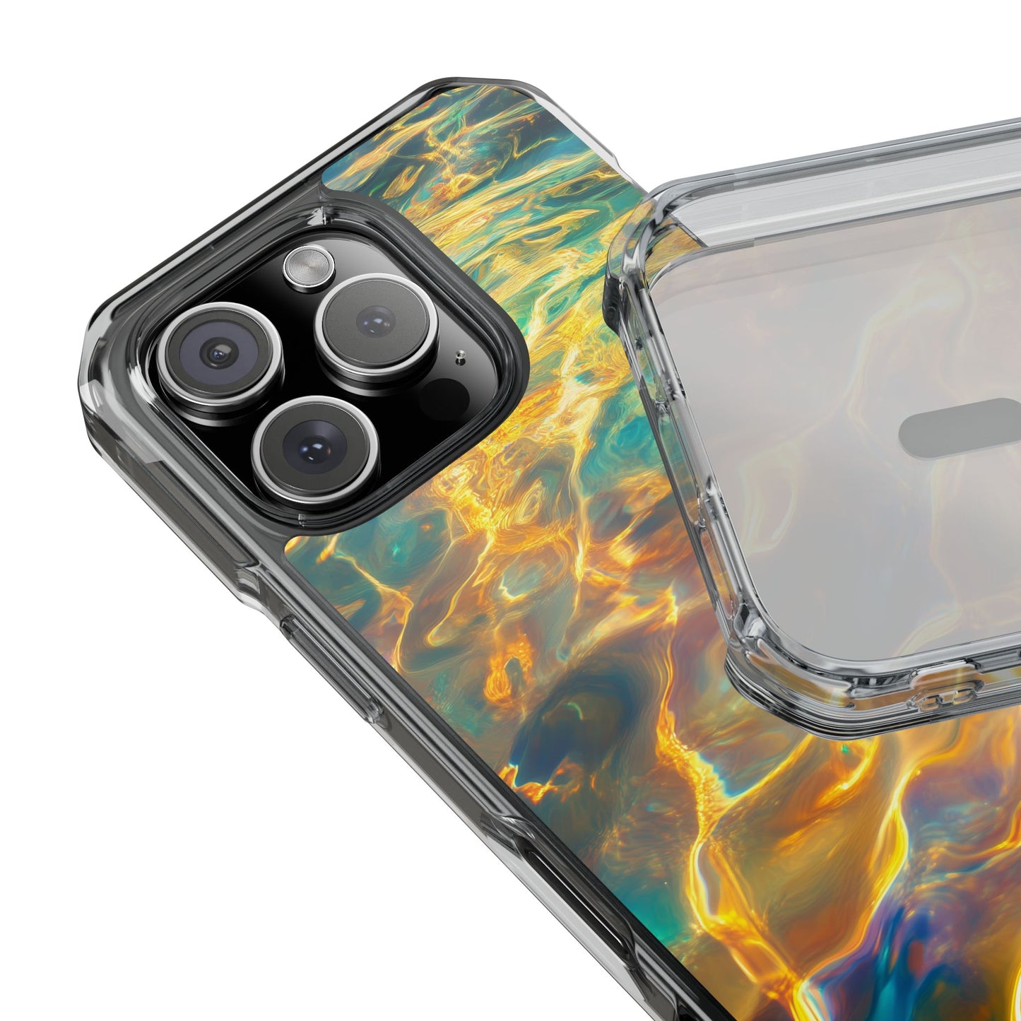 Golden Tides Magnetic Clear Impact iPhone Case