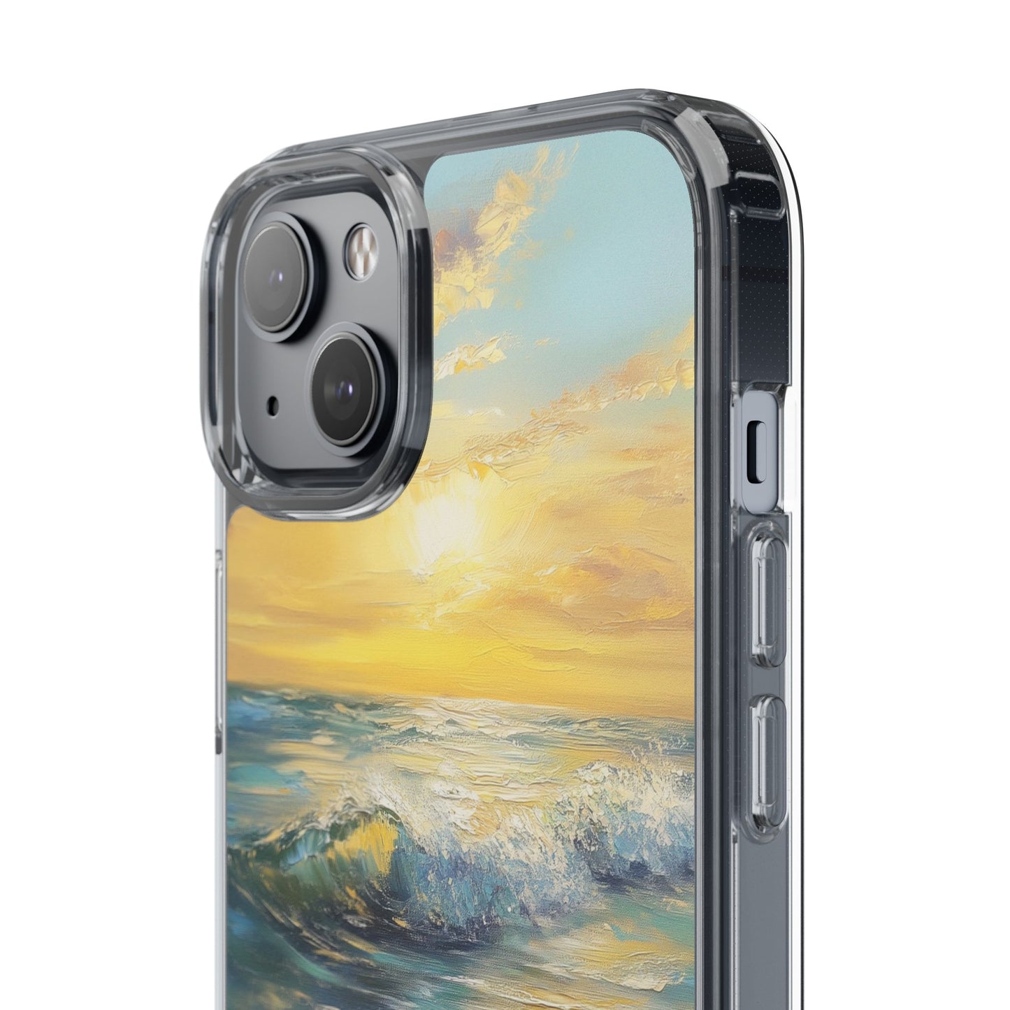 Ocean Sunset Clear iPhone Case – Radiant Coastal Glow with Vibrant Horizon Hues