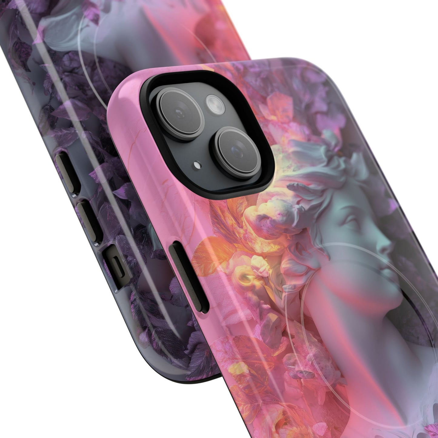 Artistic Tough Magnetic iPhone Case - Floral Goddess Design
