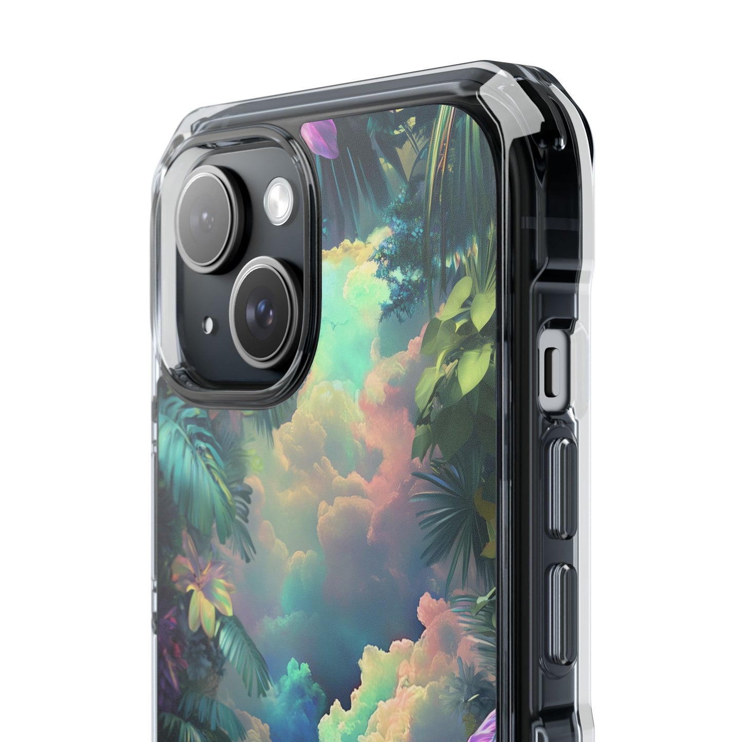 Tropical Jungle Magnetic Clear Impact iPhone Case