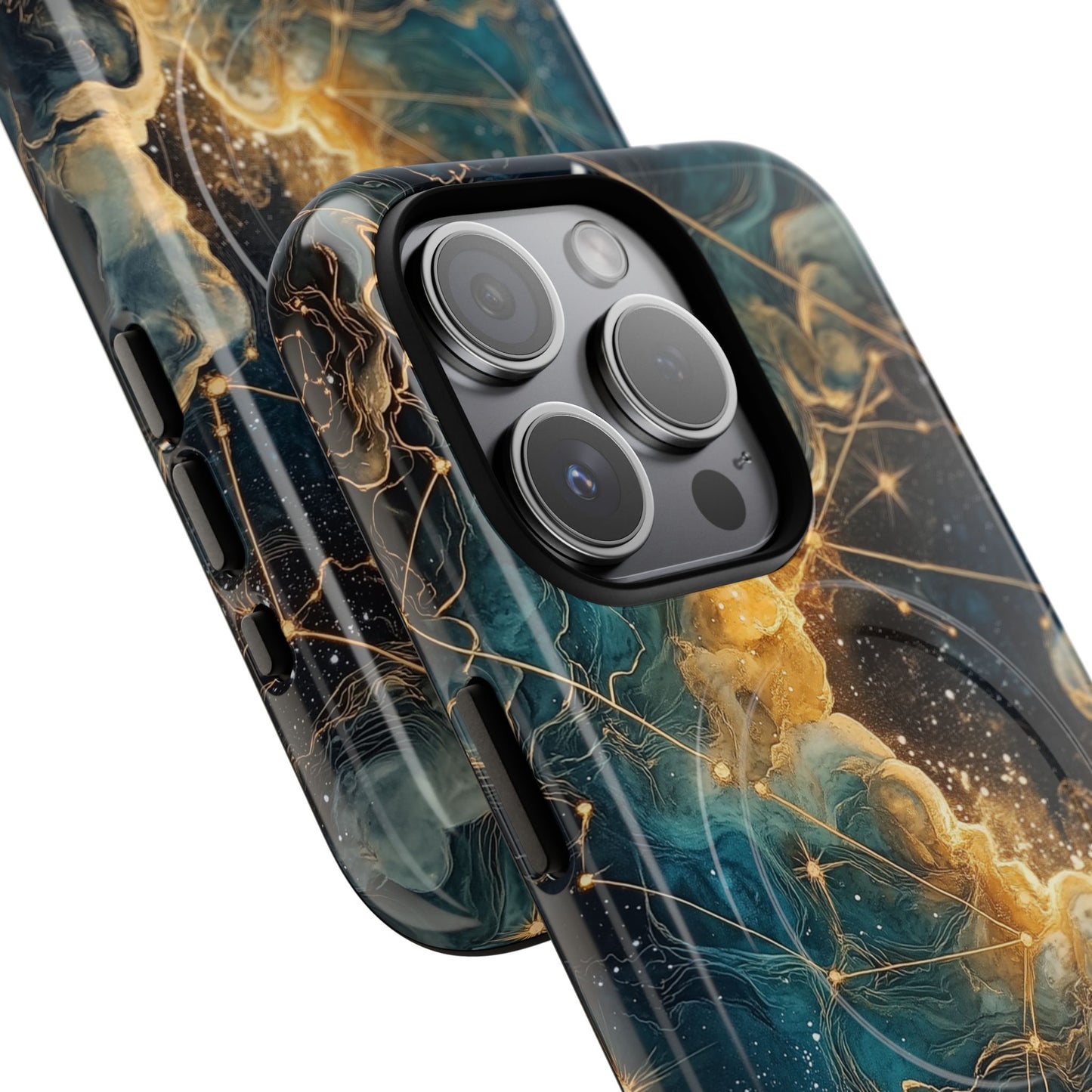Cosmic Tough Magnetic iPhone Case - Nebula Design, Durable Protection