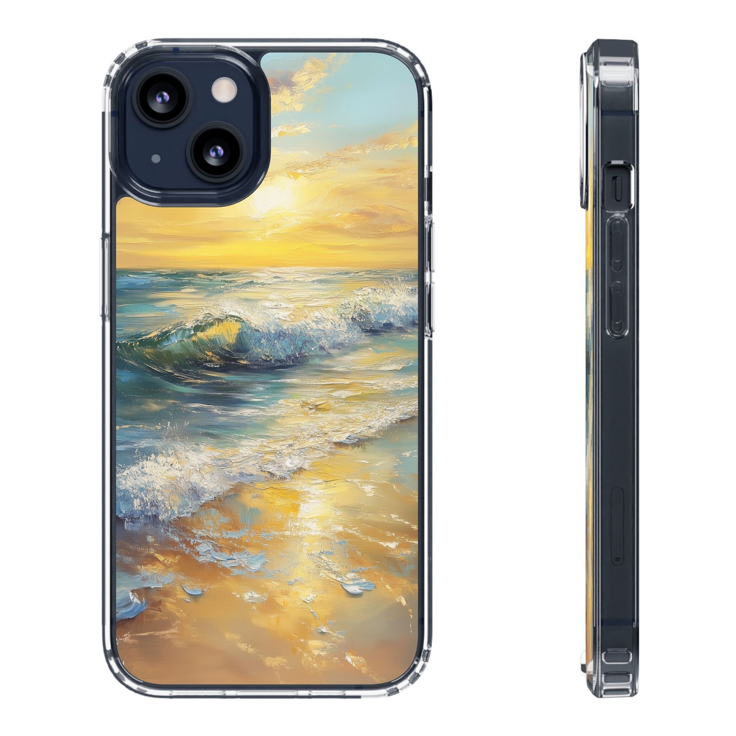Ocean Sunset Clear iPhone Case – Radiant Coastal Glow with Vibrant Horizon Hues