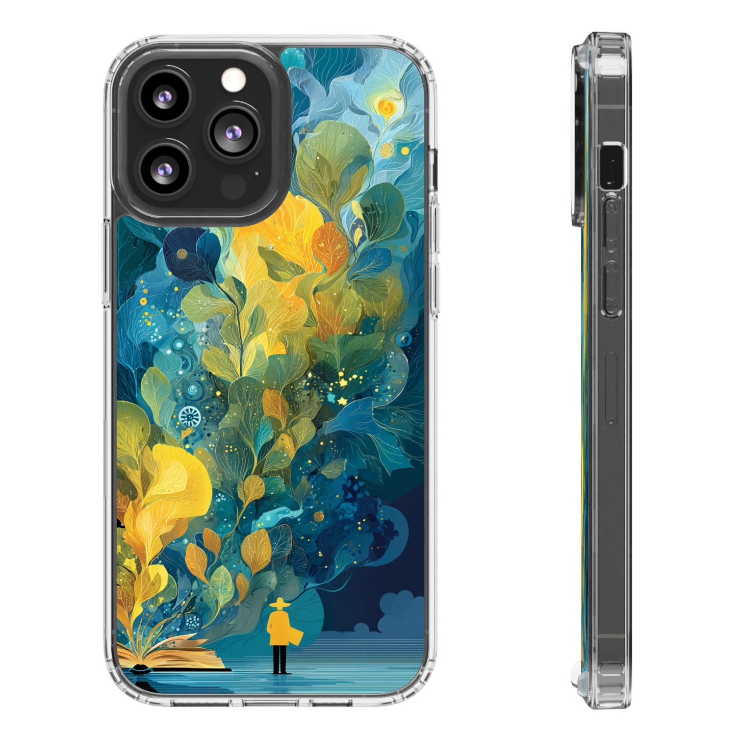 Artistic Reader Clear Phone Case - Design for Creative Souls