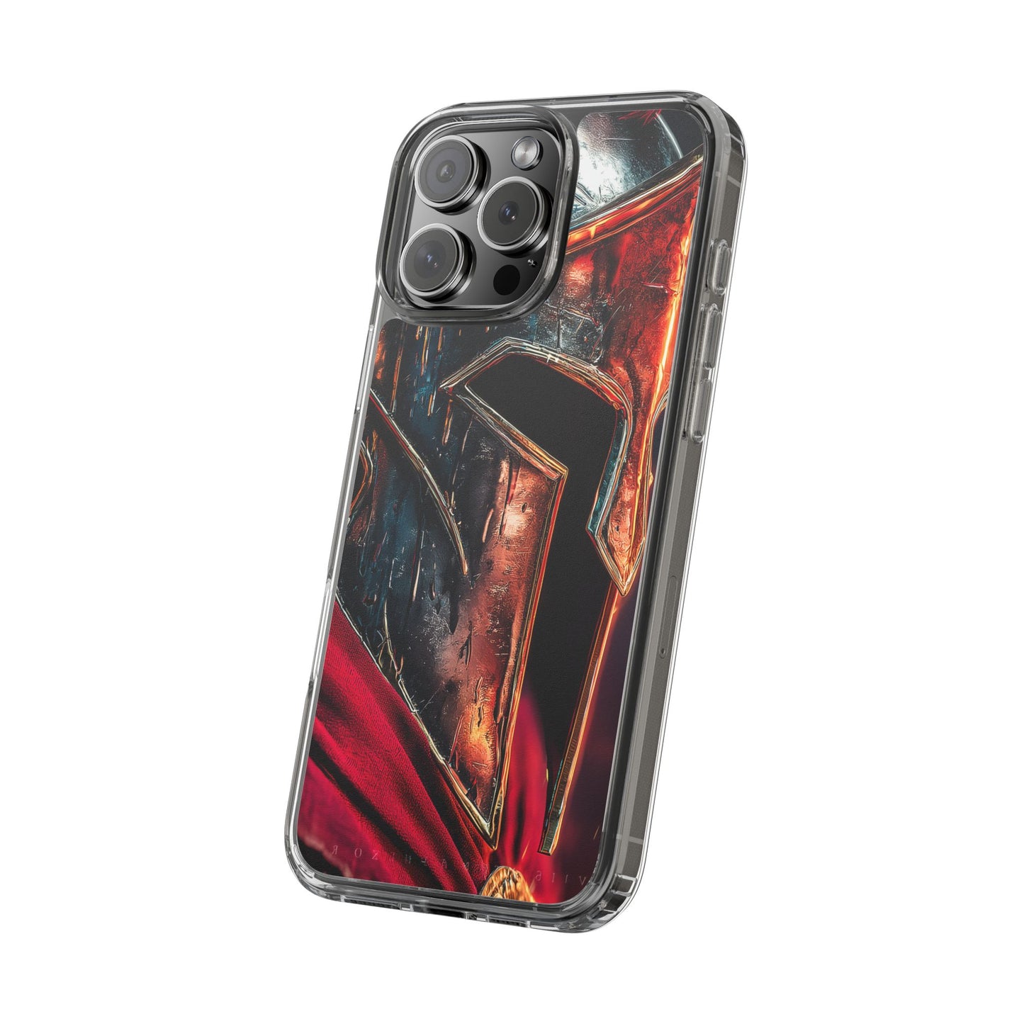 Battle Ready Clear Phone Case - Heroic Spartan Design