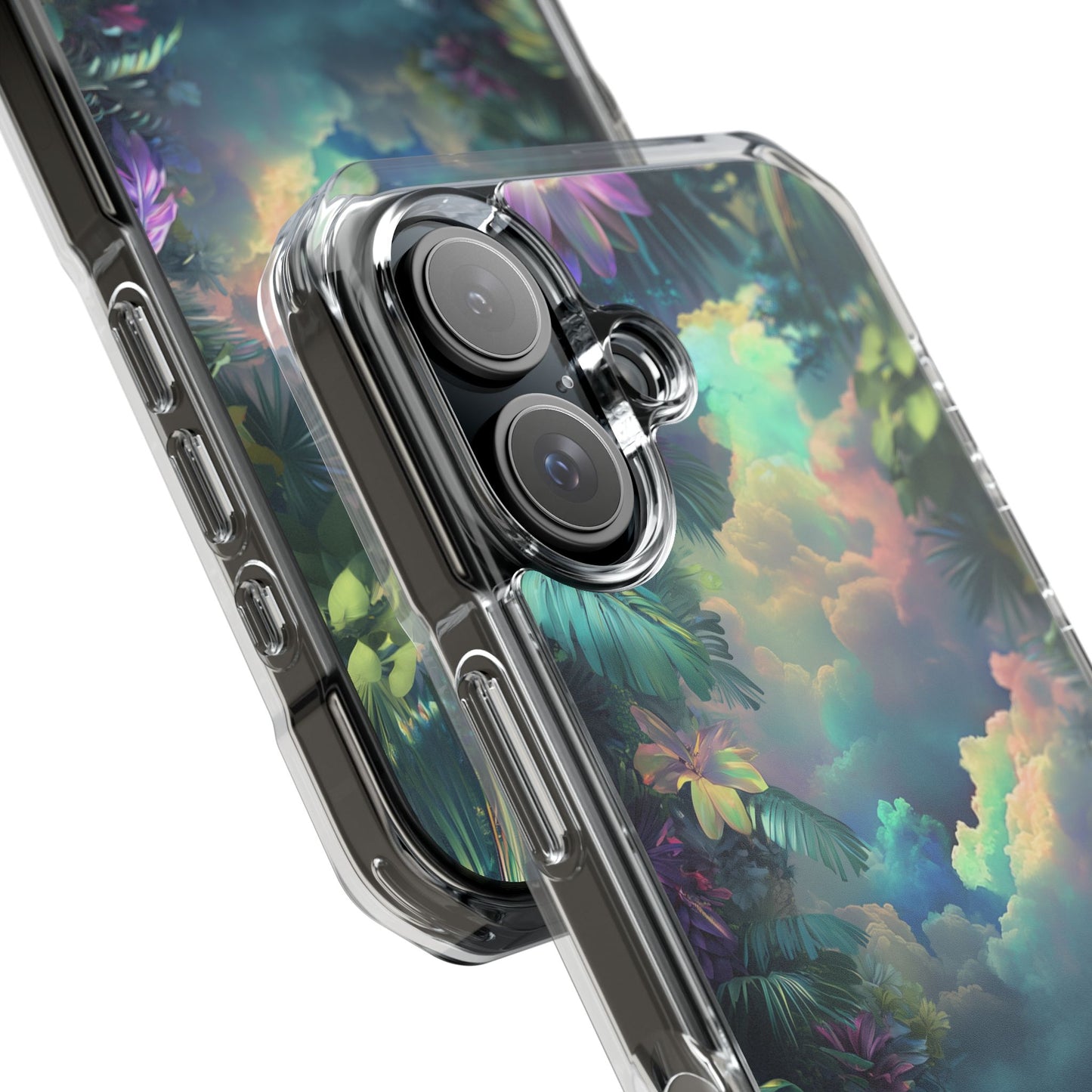 Tropical Jungle Magnetic Clear Impact iPhone Case