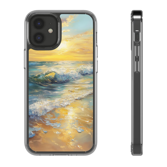 Ocean Sunset Clear iPhone Case – Radiant Coastal Glow with Vibrant Horizon Hues