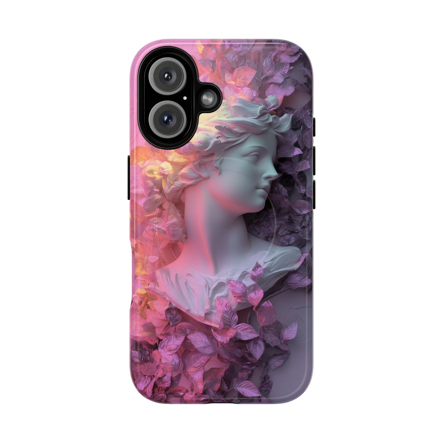Artistic Tough Magnetic iPhone Case - Floral Goddess Design