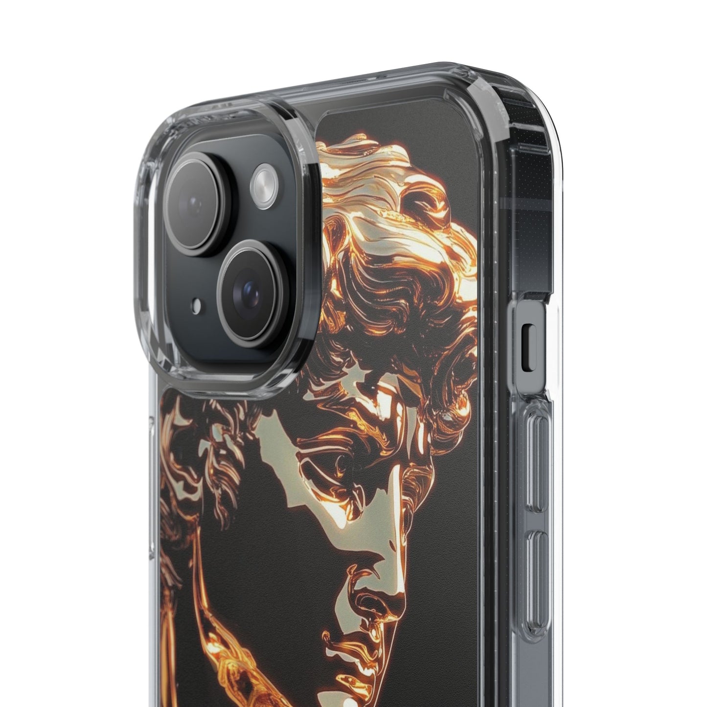 Gold David Sculpture Phone Case – Renaissance Inspired Luxury Art Design