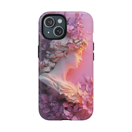 Elegant Floral Tough Magnetic Case for iPhone - Aesthetic Protection