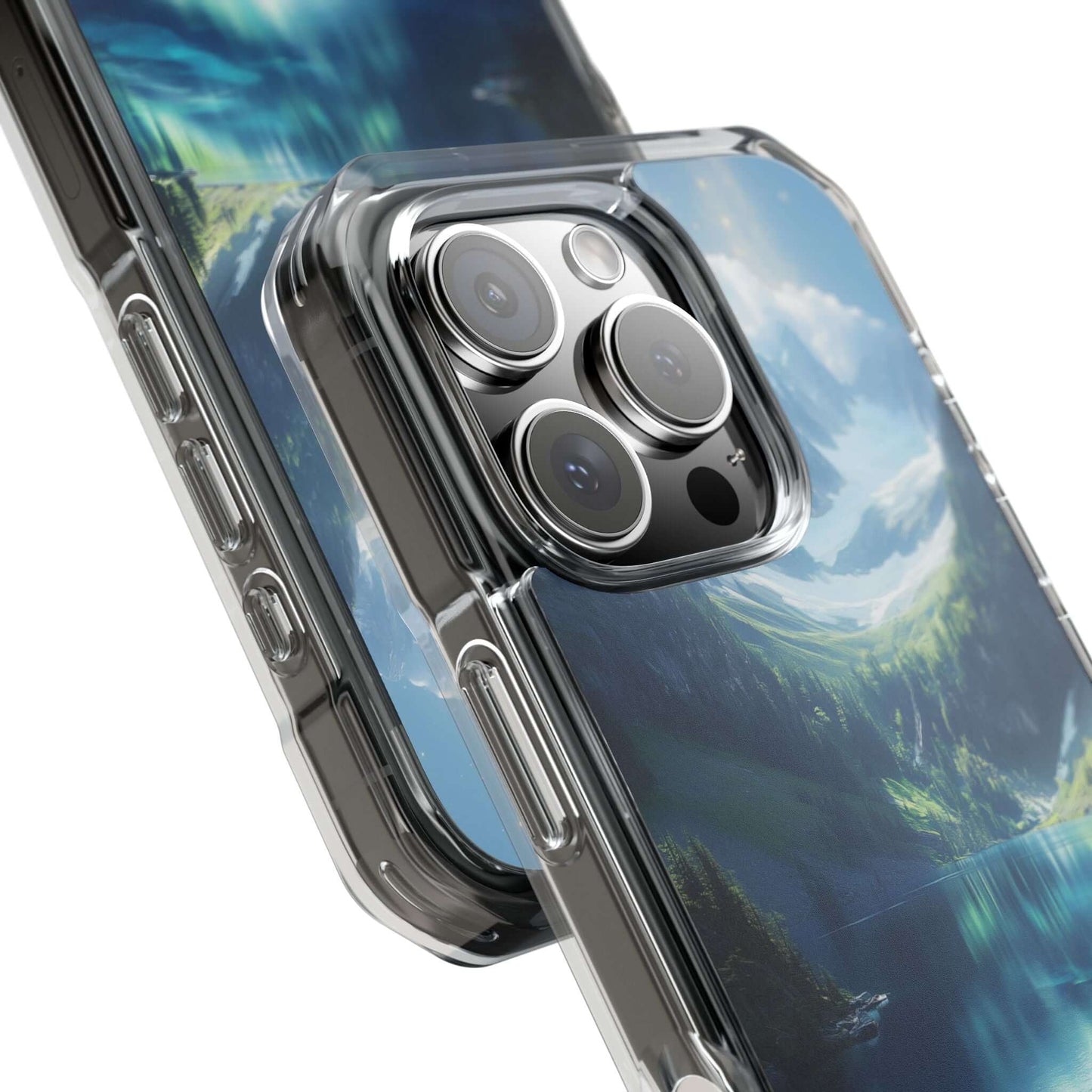 Ethereal Glacial Lake Magnetic Clear Impact iPhone Case