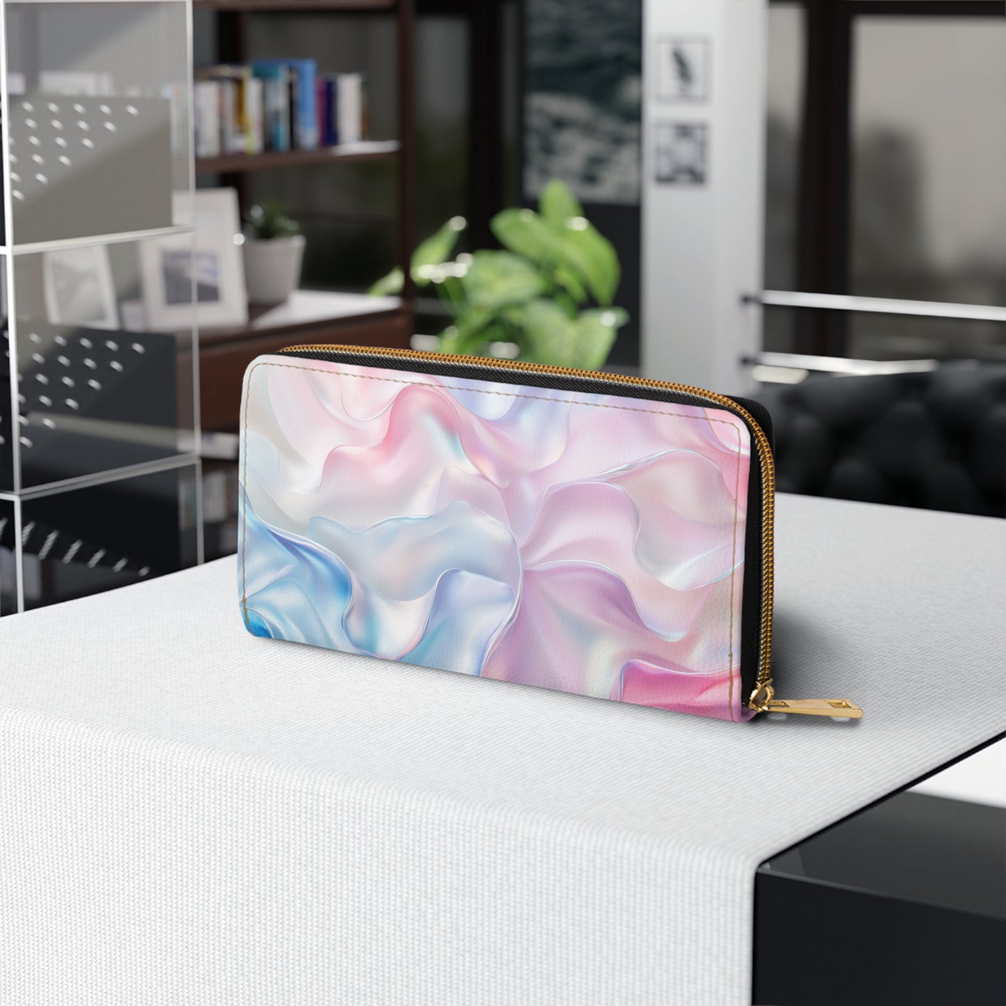 Pastel Abstract Cell Phone Clutch Wallet