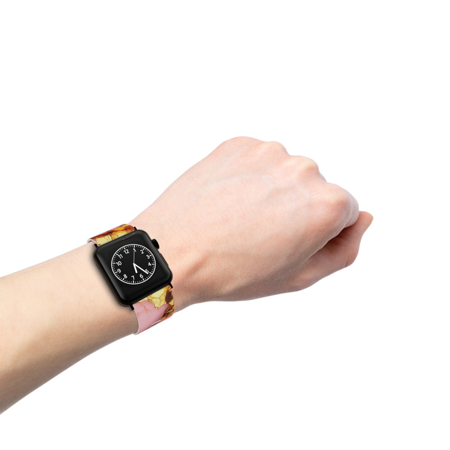 Luxurious Pink Marble Apple Watch Band