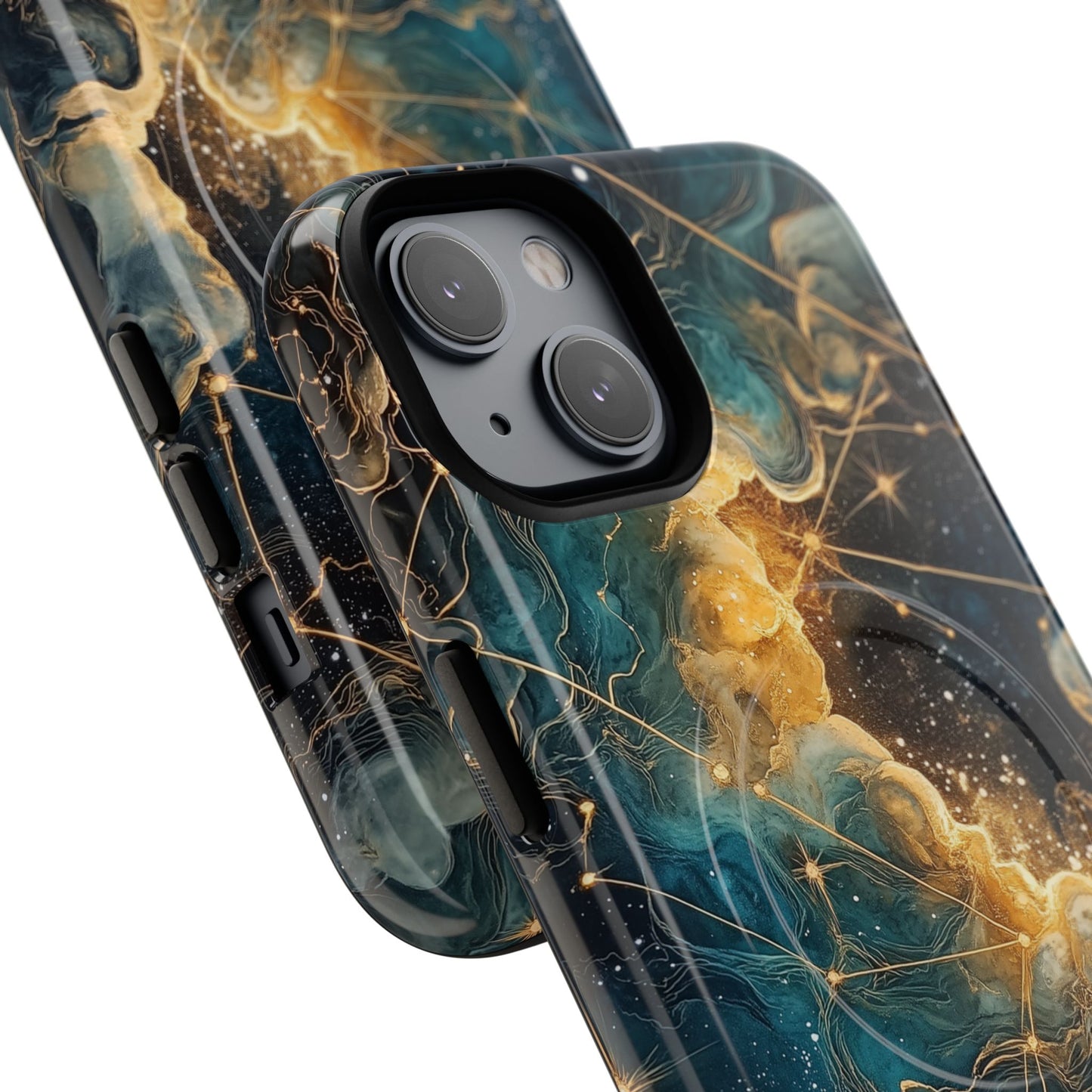 Cosmic Tough Magnetic iPhone Case - Nebula Design, Durable Protection