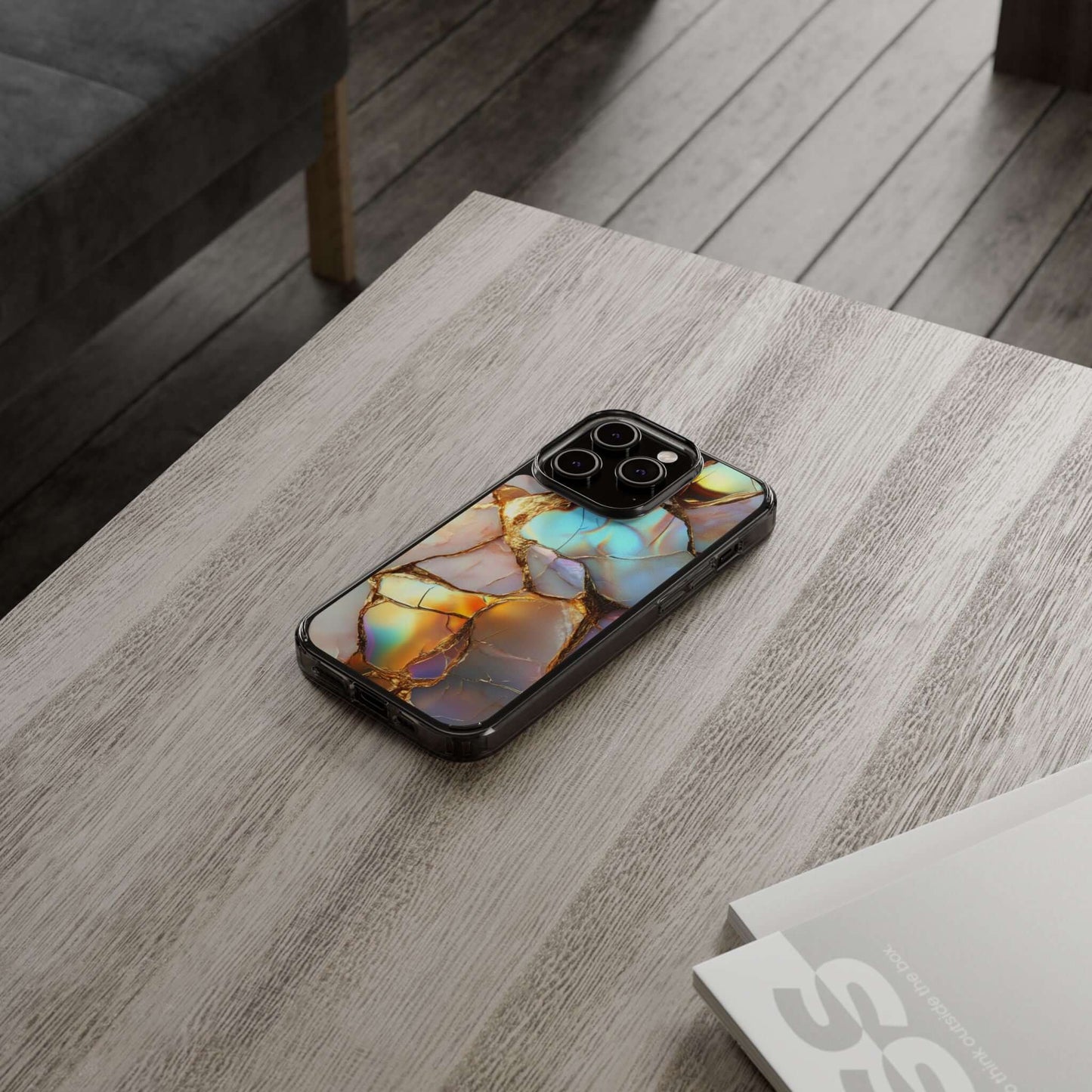 Elegant Iridescent Gold Marble iPhone Case