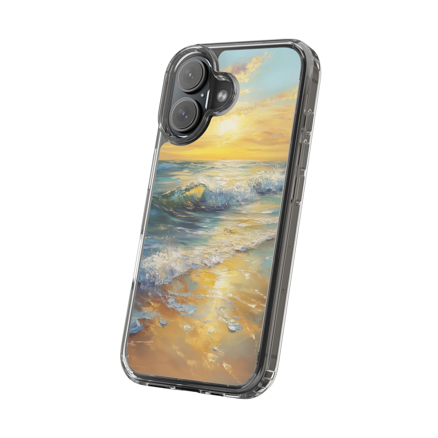 Ocean Sunset Clear iPhone Case – Radiant Coastal Glow with Vibrant Horizon Hues