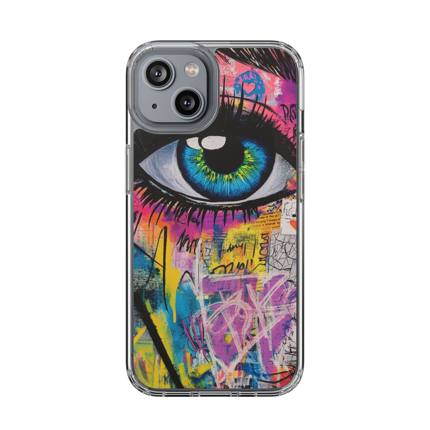Vibrant Eye Art Clear iPhone Case - Stylish Protection for Trendsetters