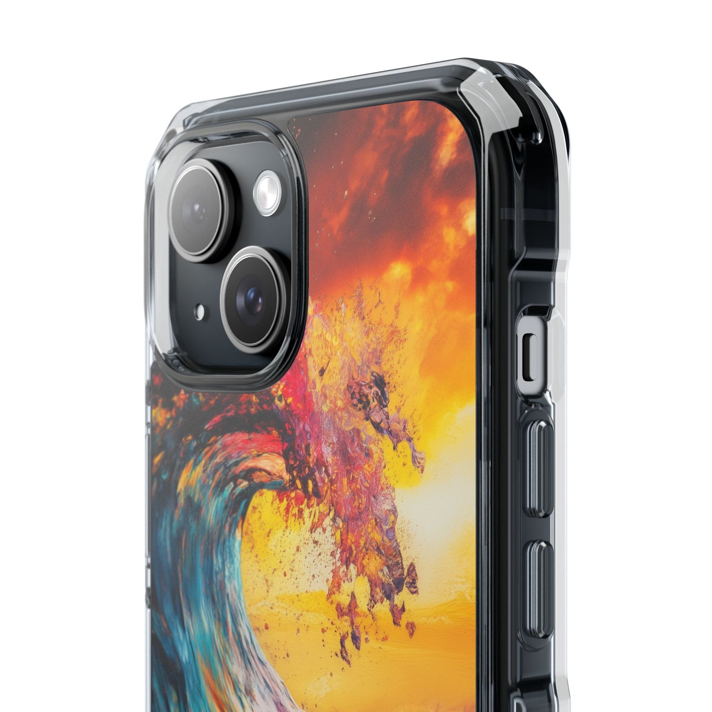 Radiant Sunset Swell Magnetic Clear iPhone Case