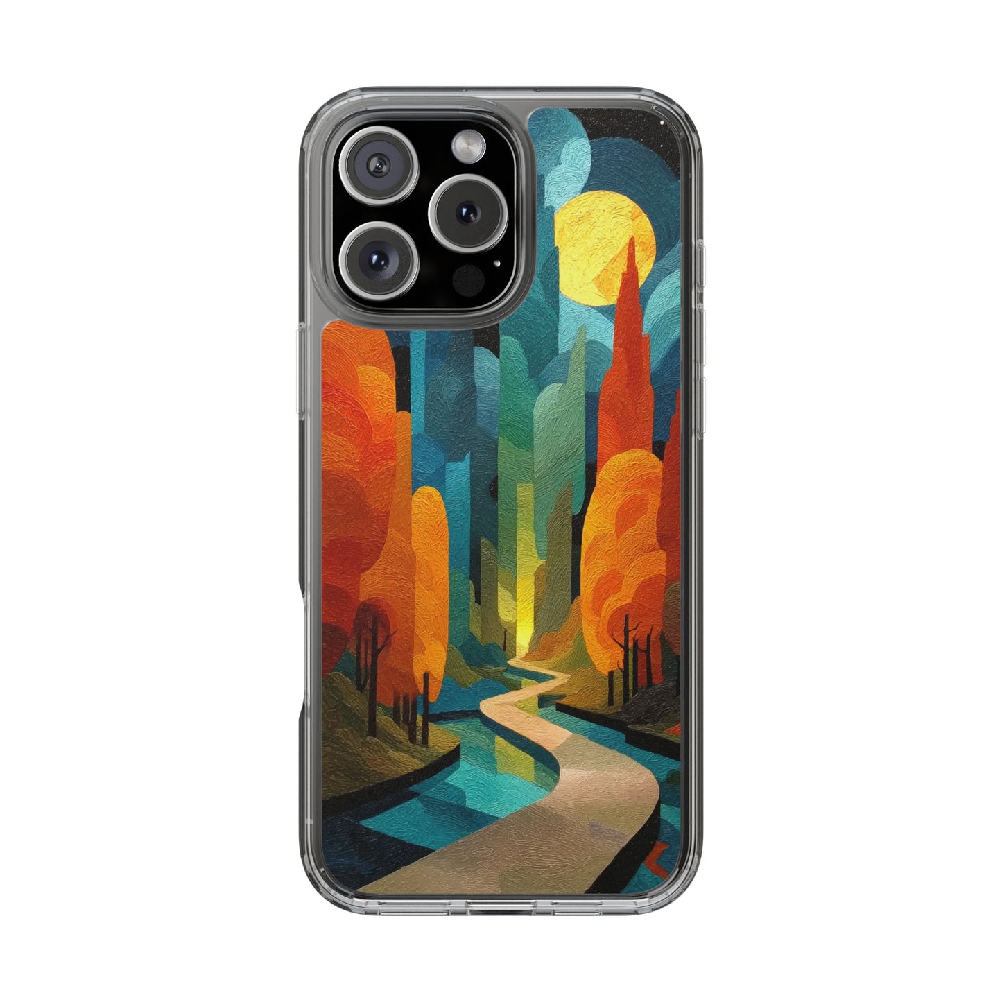 Vibrant Deep Art Landscape Phone Case - Clear Protective Cover for Nature Lovers