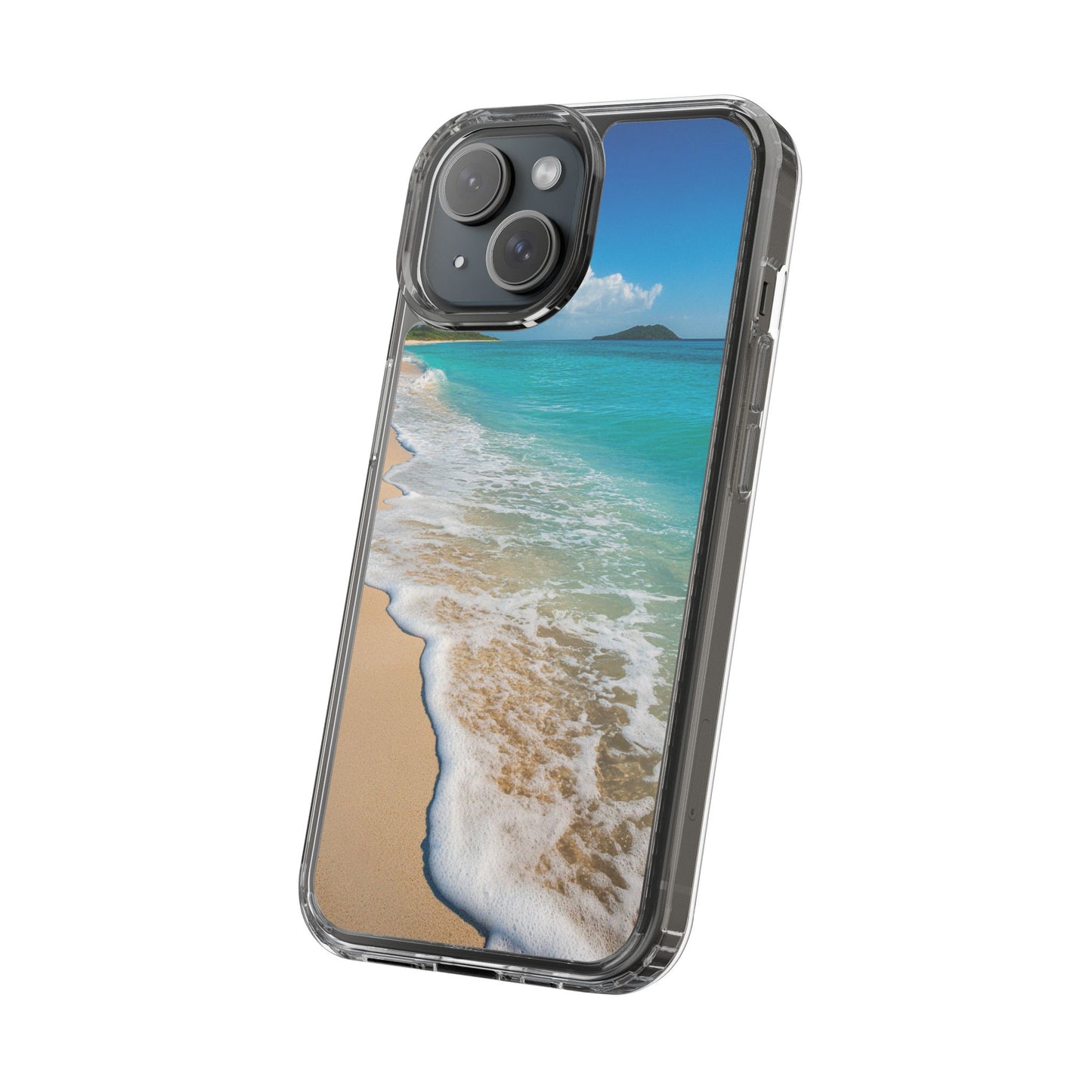 Beach Paradise Clear iPhone Case - Summer Vibe Ocean Design
