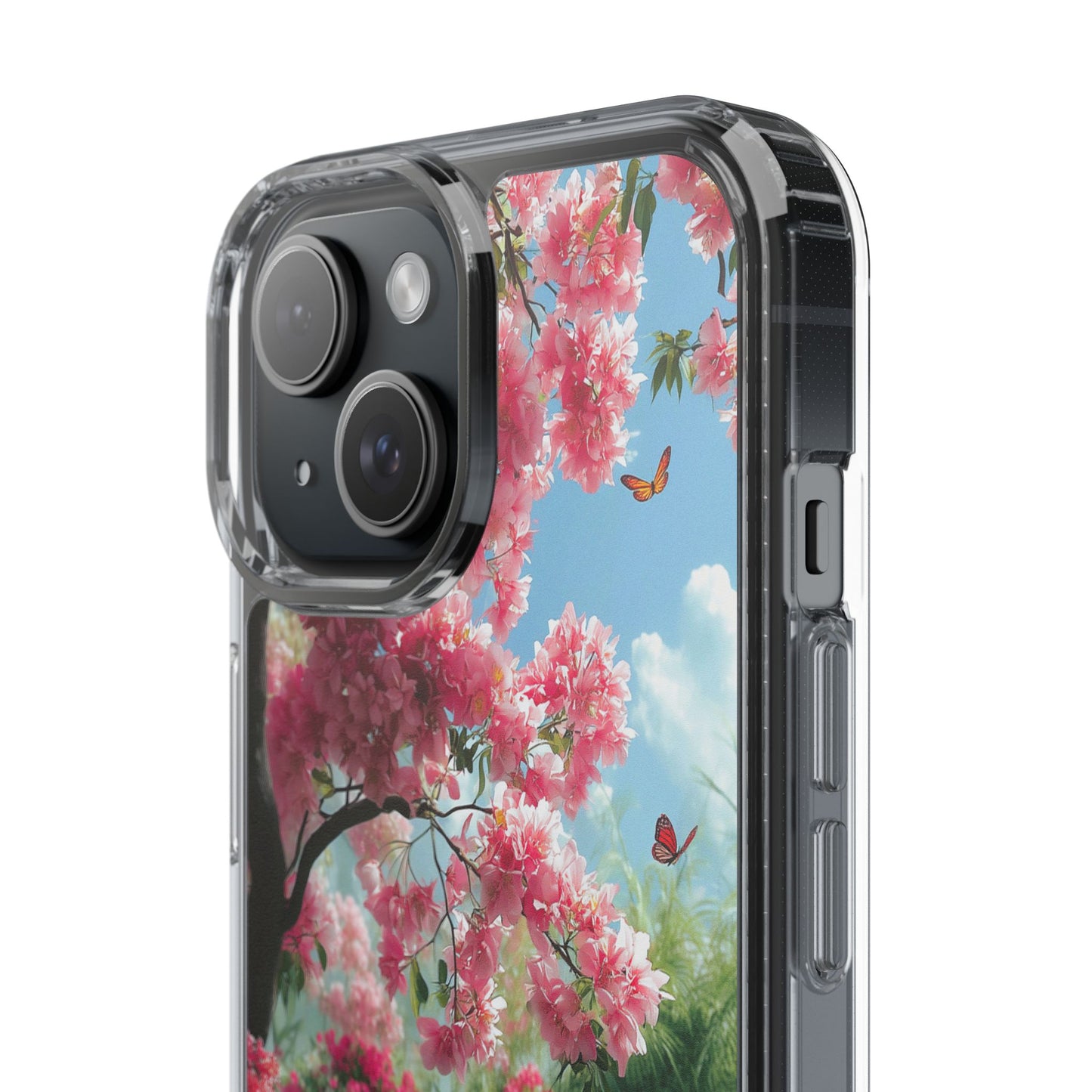 Enchanted Blossom Tree Clear iPhone Case – Boho Floral Nature Design