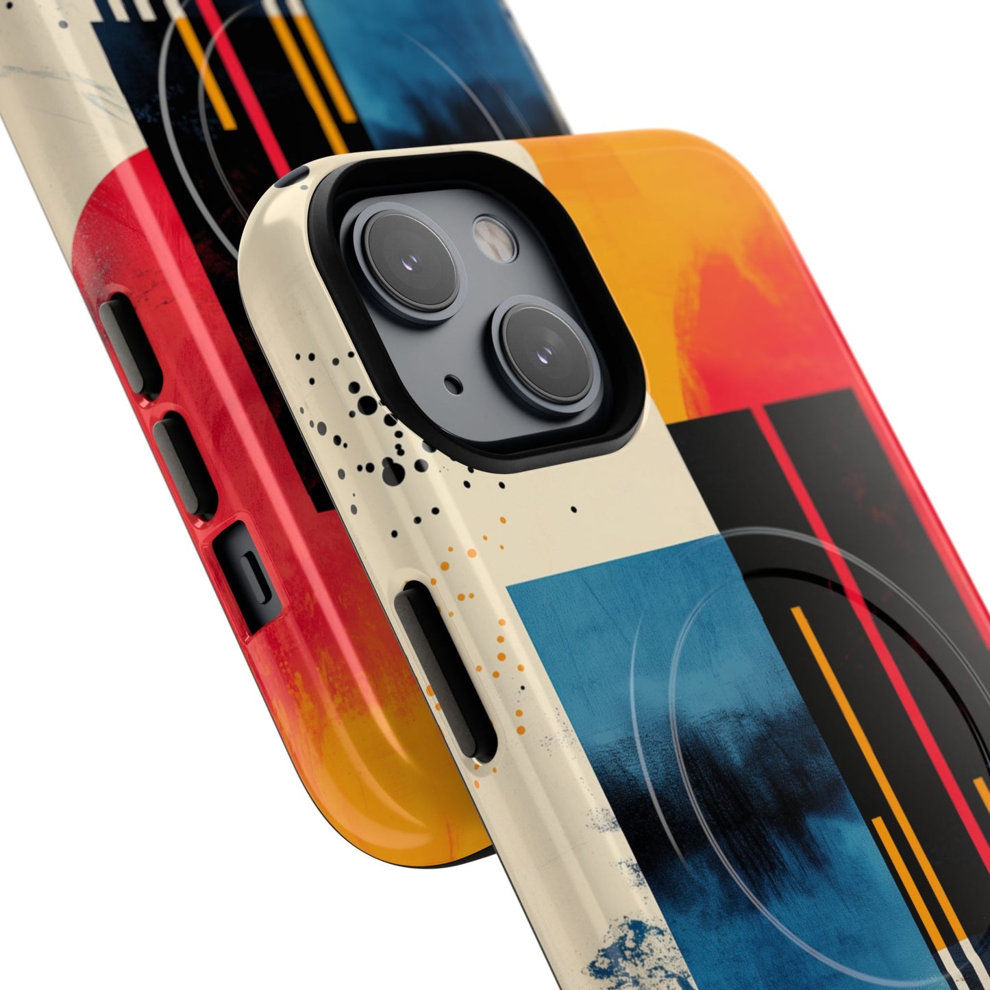 Abstract Tough Magnetic Phone Case - Colorful Geometric Design