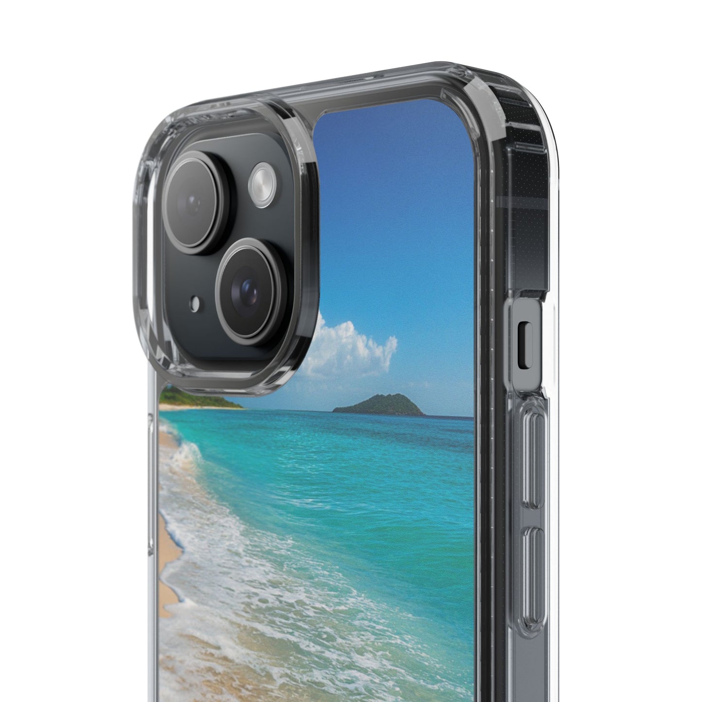 Beach Paradise Clear iPhone Case - Summer Vibe Ocean Design