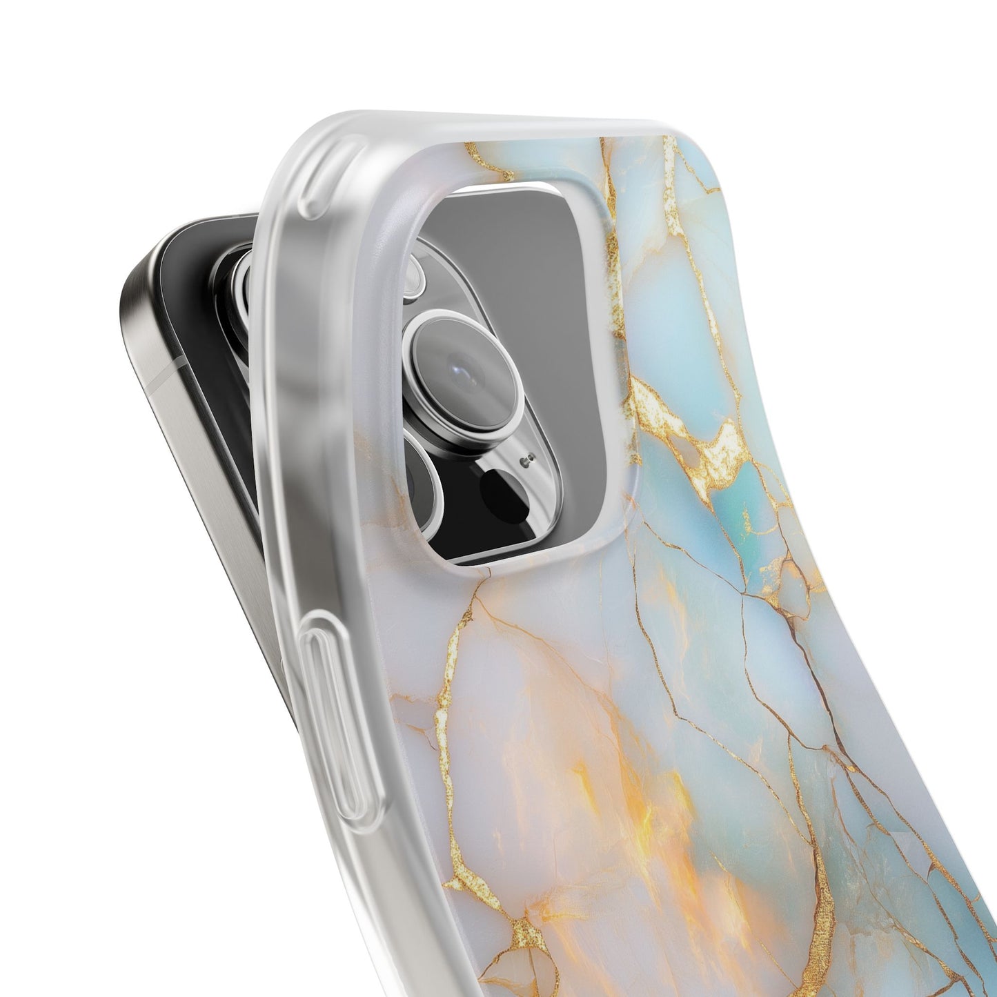 Iridescent Gold Fractured iPhone Flexi Case
