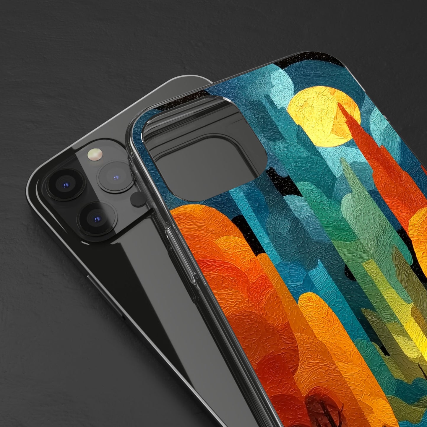 Vibrant Deep Art Landscape Phone Case - Clear Protective Cover for Nature Lovers