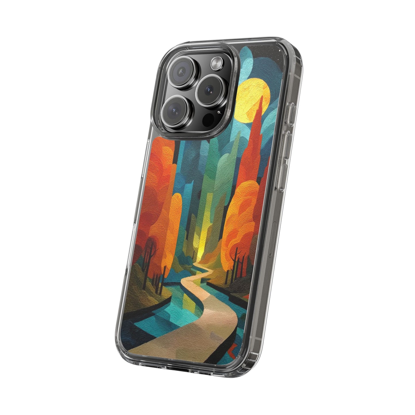 Vibrant Deep Art Landscape Phone Case - Clear Protective Cover for Nature Lovers