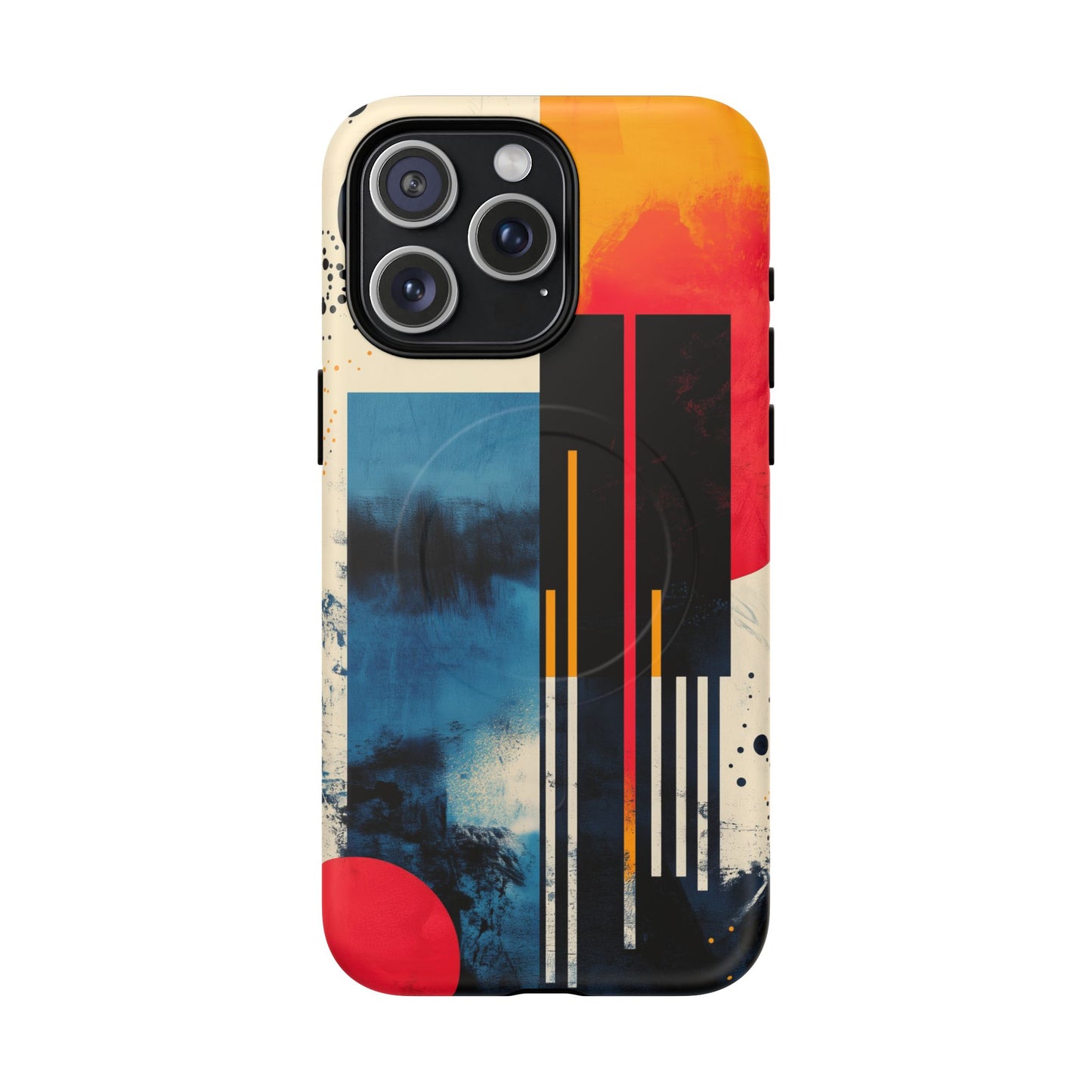 Abstract Tough Magnetic Phone Case - Colorful Geometric Design